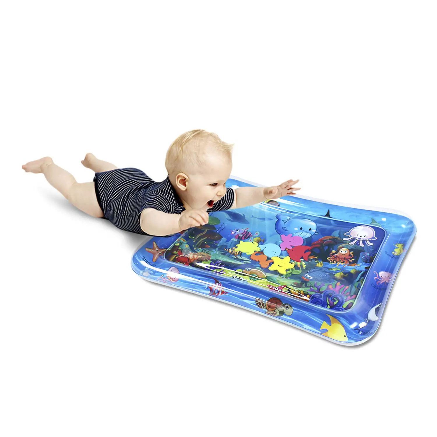 Colchoneta hinchable infantil diseño bajo el mar. 70x50cm.