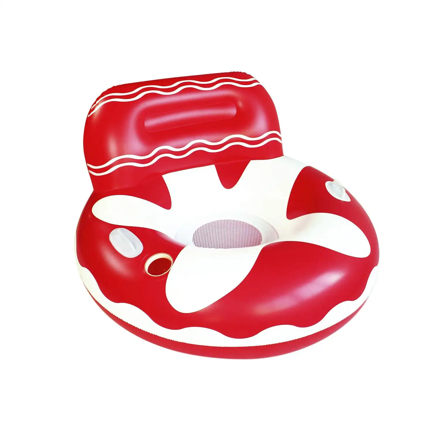 Sillón hinchable con asas, porta bebidas y reposacabezas. 105cm