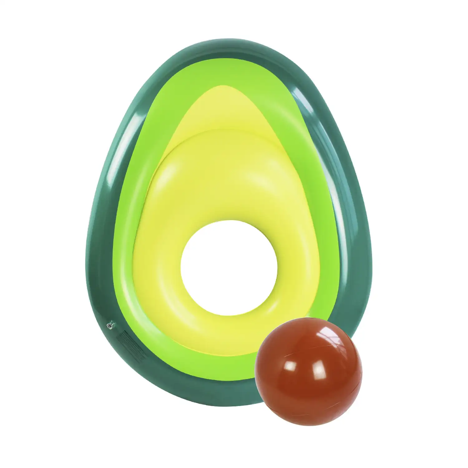 Colchoneta hinchable con forma de aguacate. 160x125cm