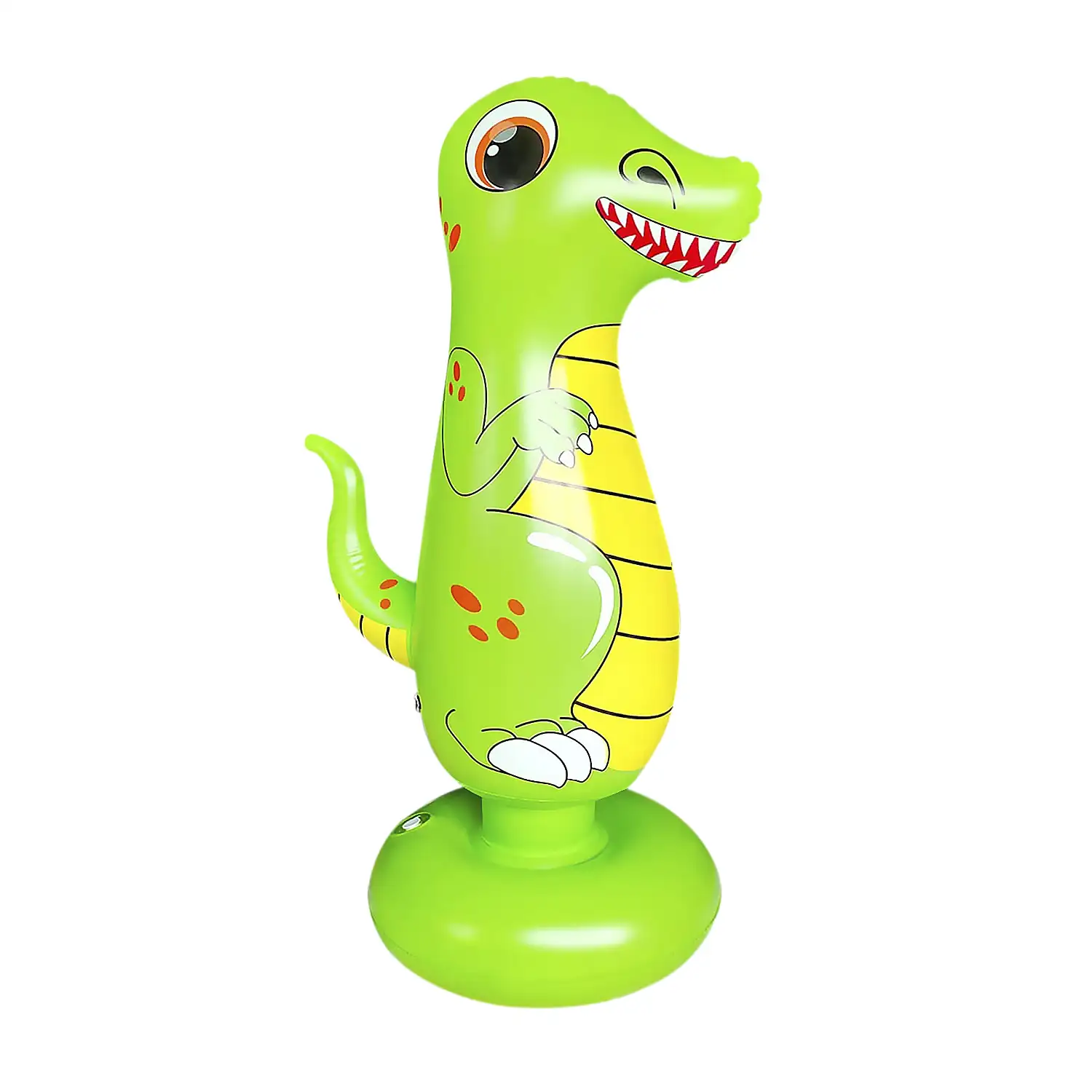 Dinosaurio hinchable tentetieso. Punching ball, practica karate, boxeo. 120cm.