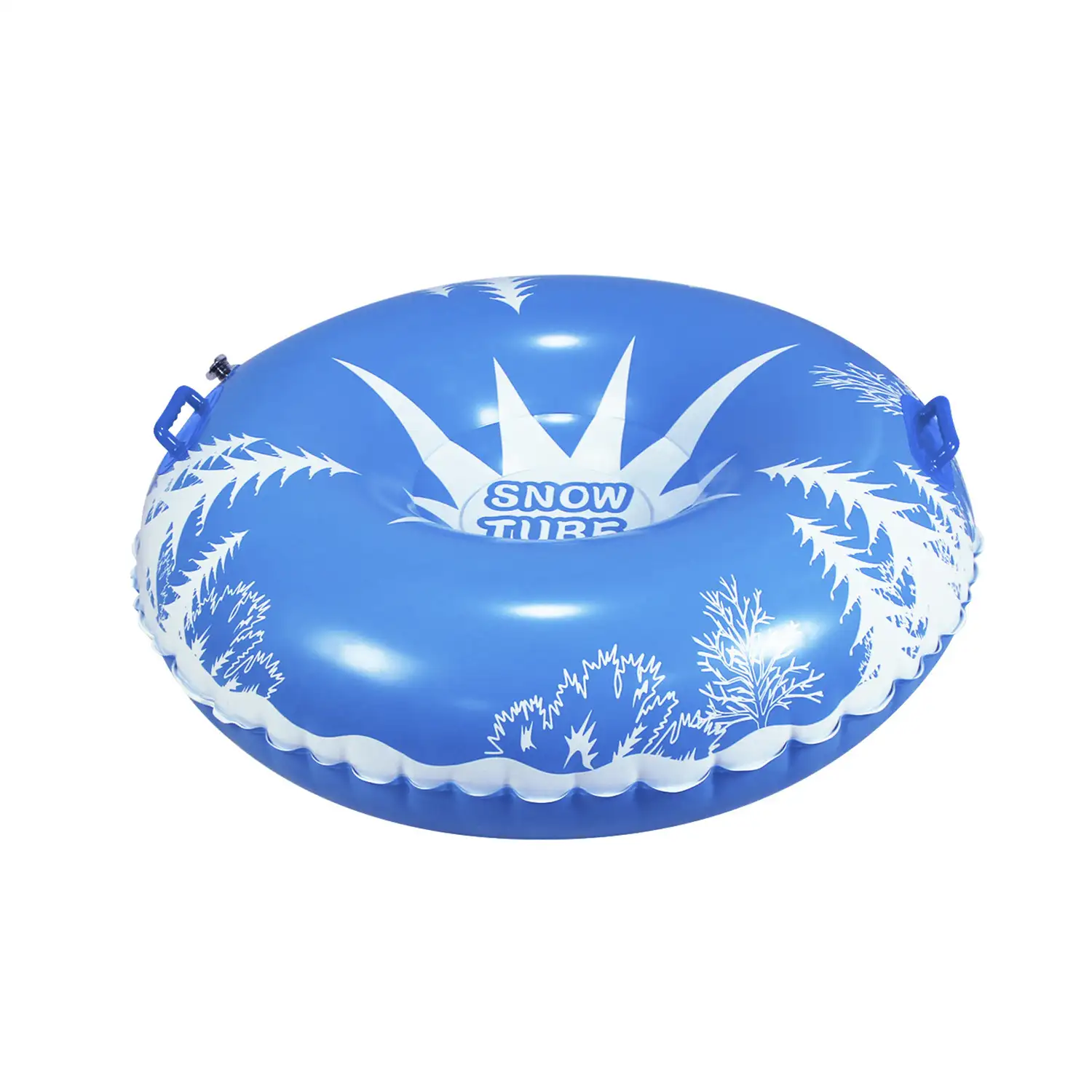 Colchoneta híbrida redonda con asas, para nieve y agua. 115cm.