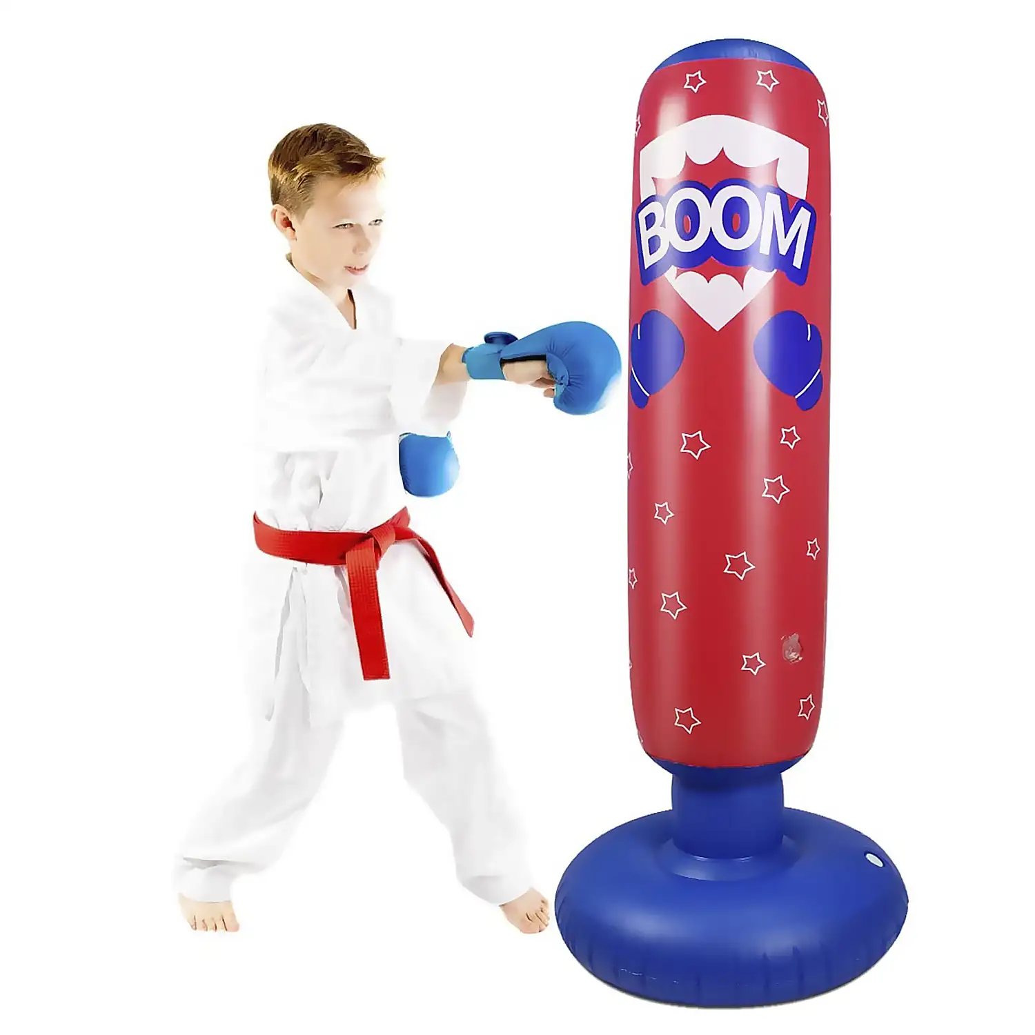 Punching ball hinchable, practica karate, boxeo. 125cm.