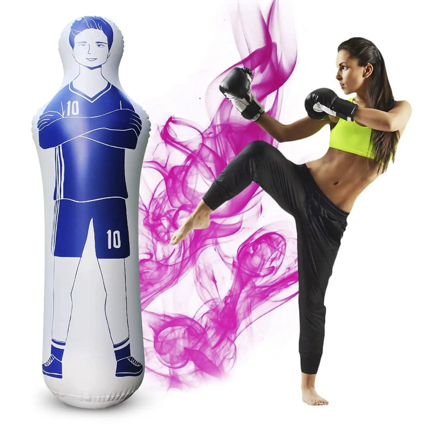 Jugador de fútbol hinchable de 160cm. Obstáculo, punching ball, tentetieso.