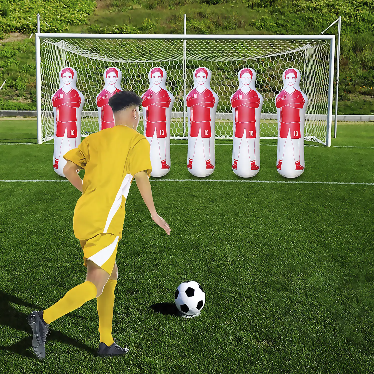 Jugador de fútbol hinchable de 160cm. Obstáculo, punching ball, tentetieso.
