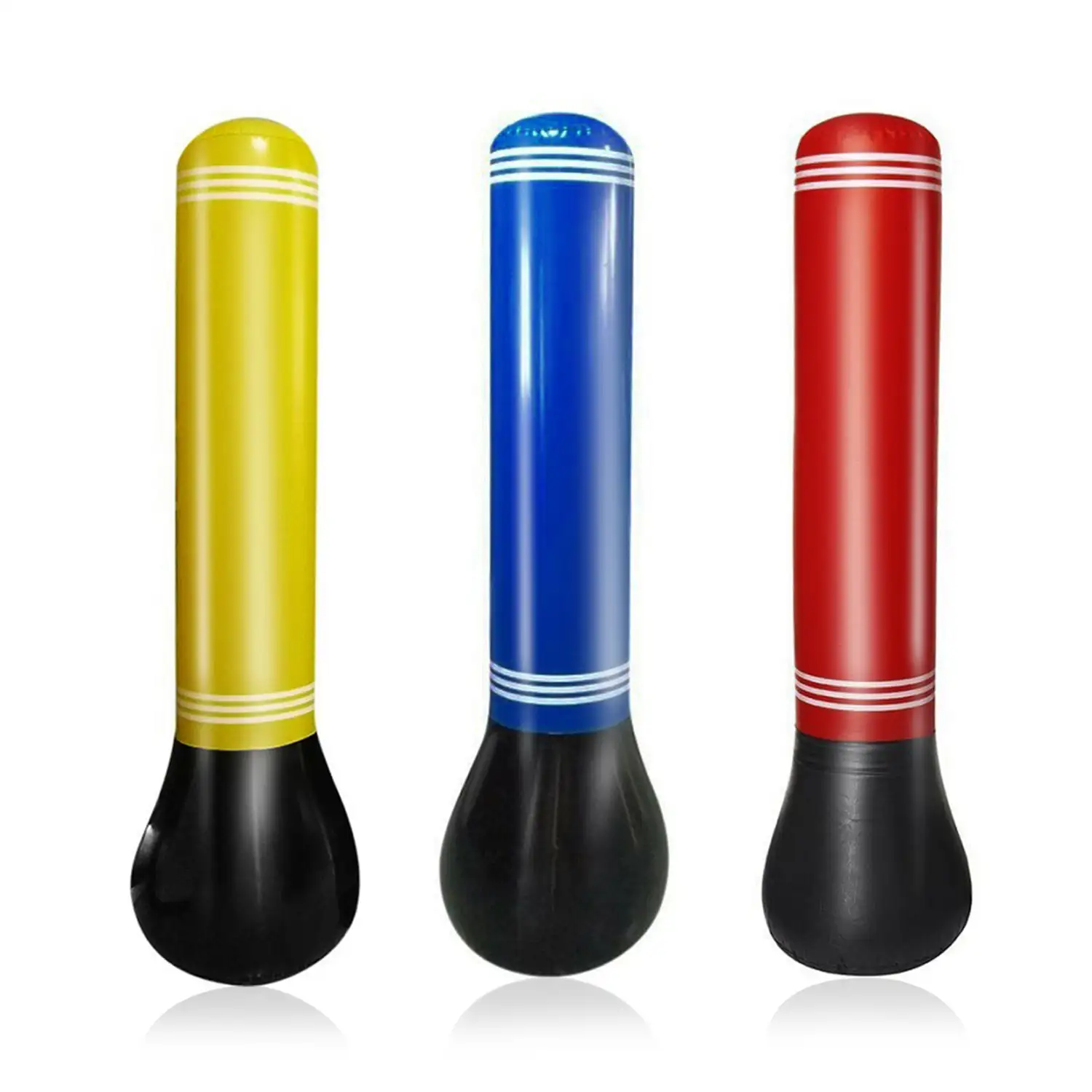 Punching ball hinchable, practica karate, boxeo. 160cm. Color aleatorio, incluye 1 unidad.