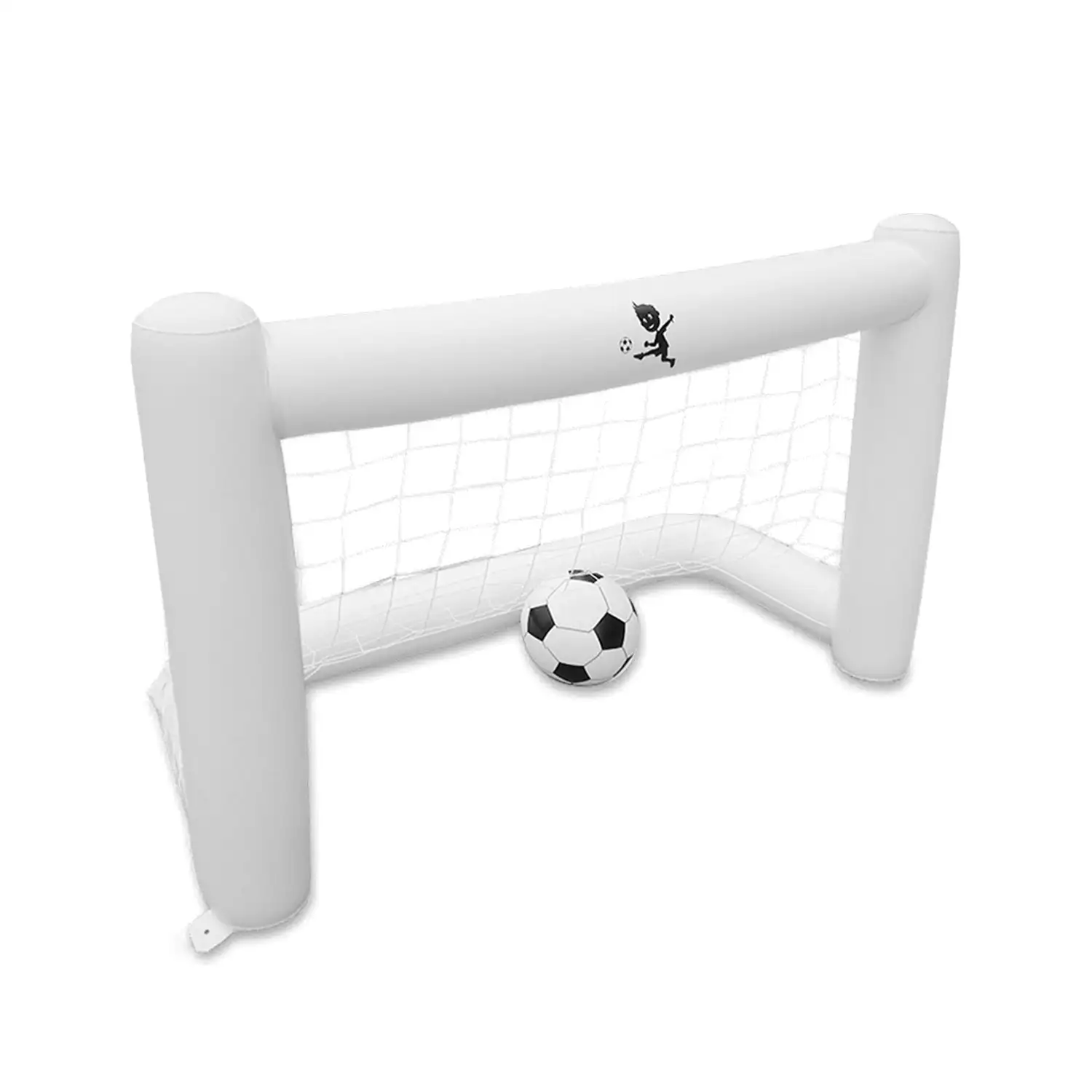 Portería hinchable de fútbol y balón. 160x105cm.
