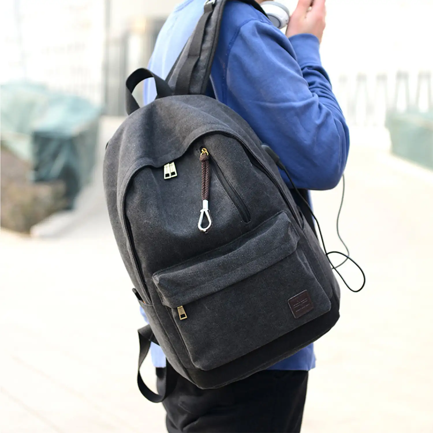 Mochila con cargador USB incorporado