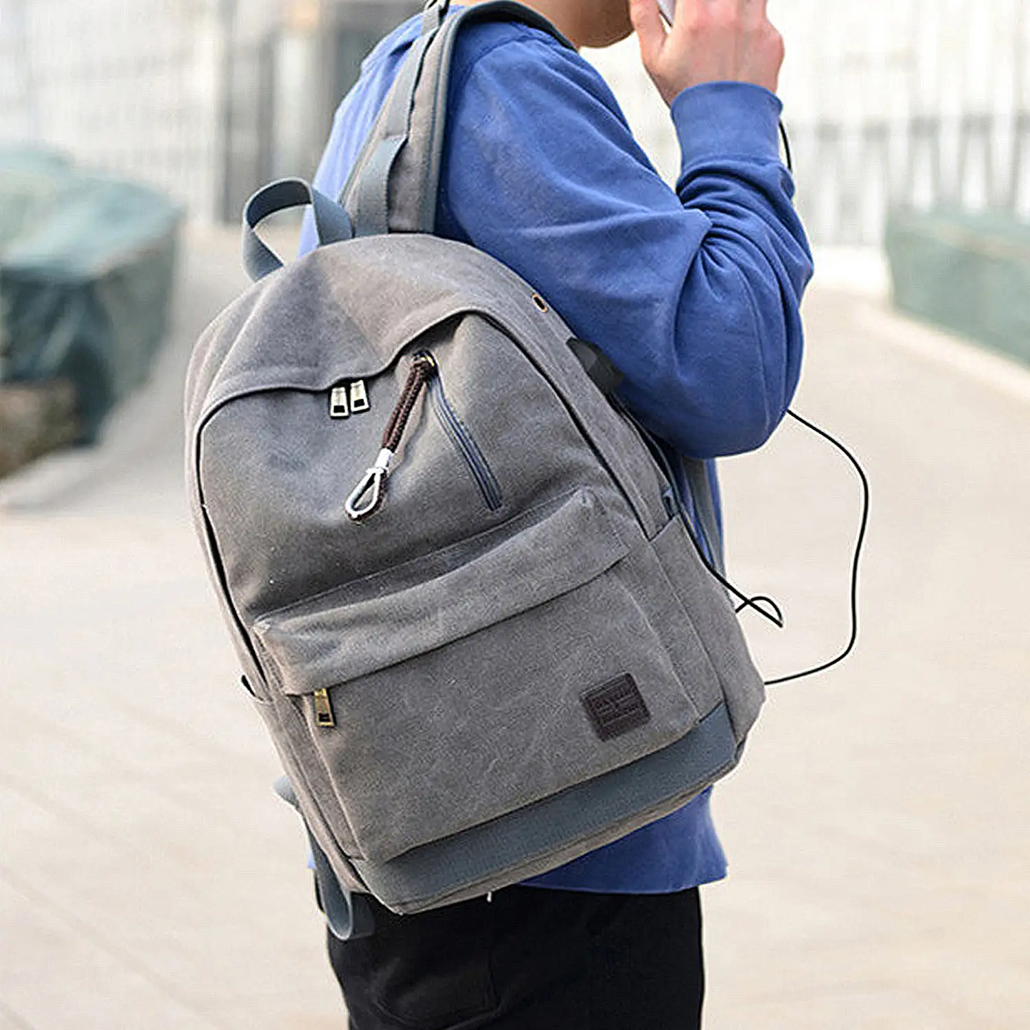 Mochila con cargador USB incorporado