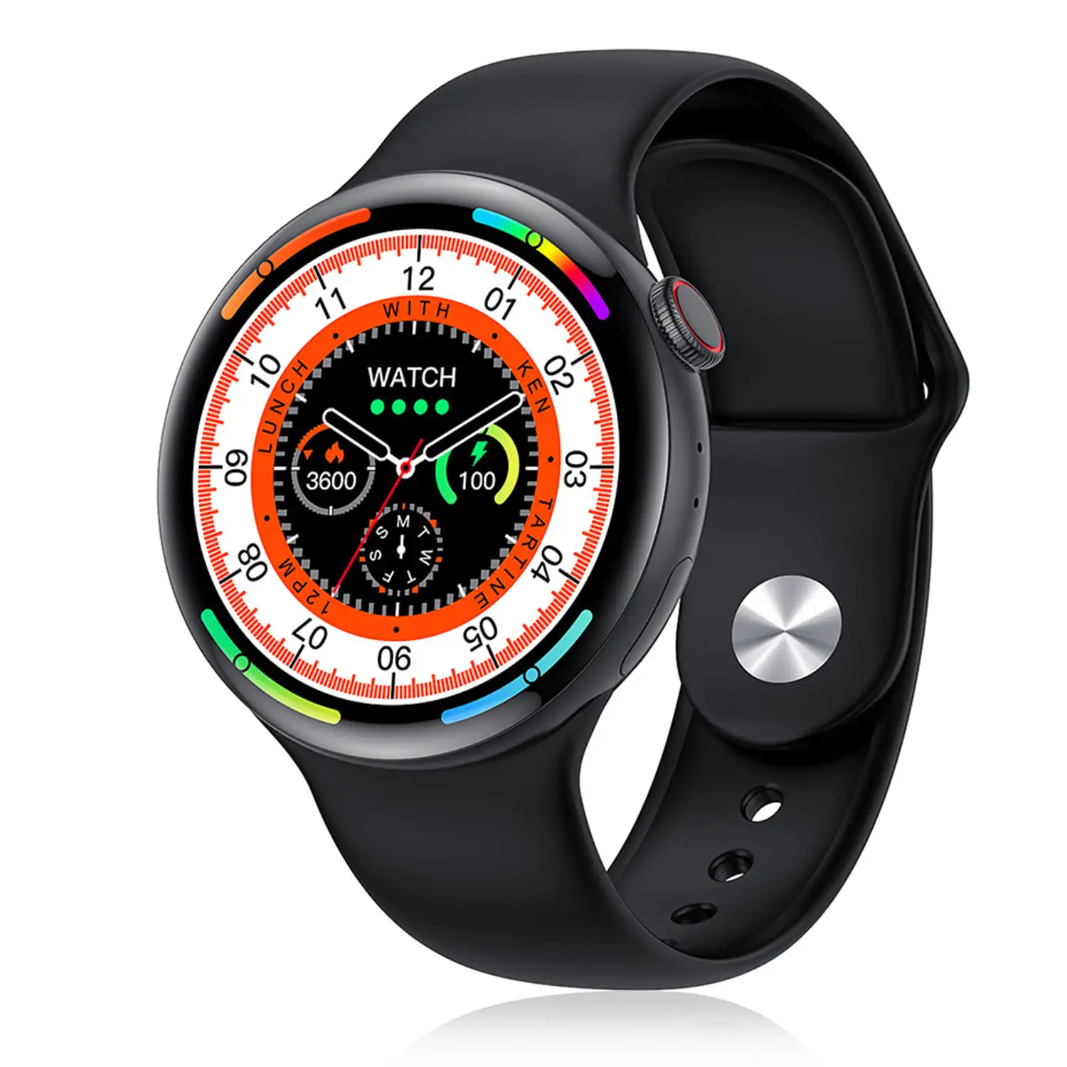 Smartwatch Watch8Pro con modo multideportivo,  termómetro, O2 en sangre, tensión, ECG.