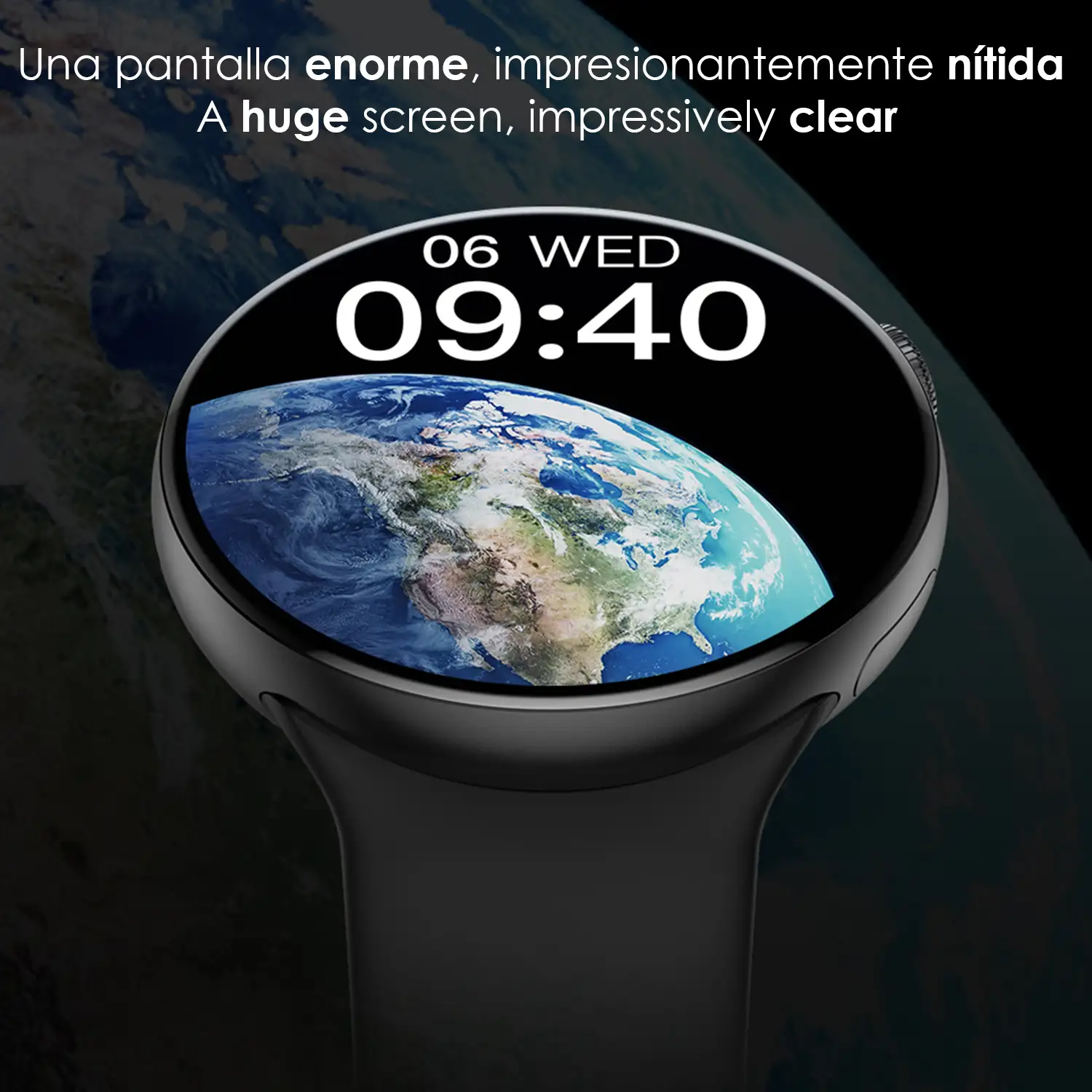 Smartwatch Watch8Pro con modo multideportivo,  termómetro, O2 en sangre, tensión, ECG.