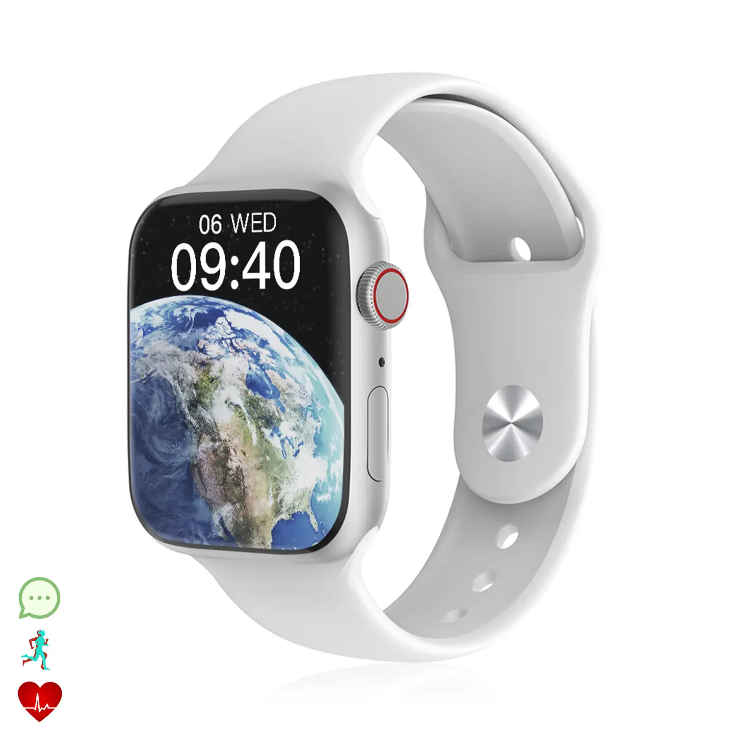 Smartwatch W28Max con pantalla de 1,9, monitor cardiaco y ECG, modo multideportivo, acceso a Siri.