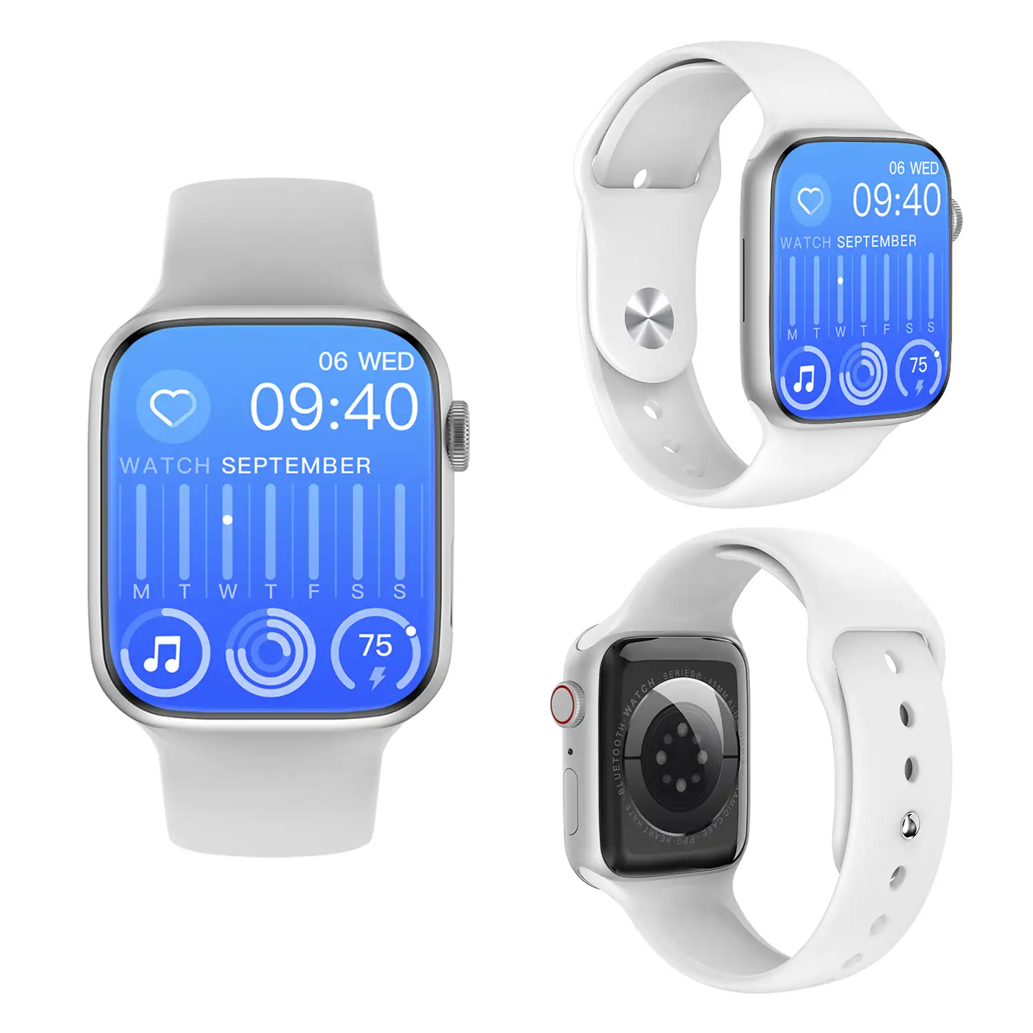 Smartwatch W28Max con pantalla de 1,9, monitor cardiaco y ECG, modo multideportivo, acceso a Siri.