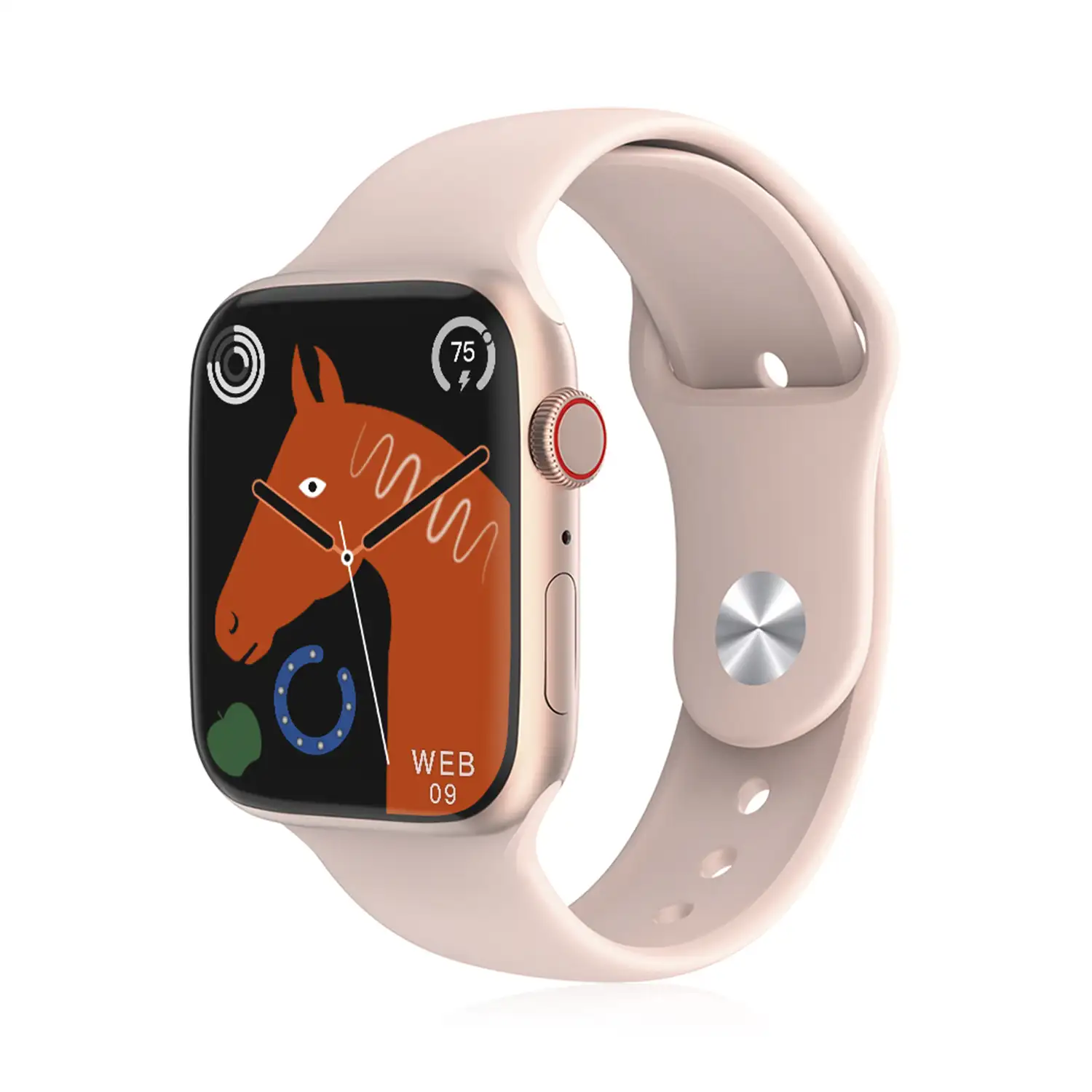 Smartwatch W28Max con pantalla de 1,9, monitor cardiaco y ECG, modo multideportivo, acceso a Siri.
