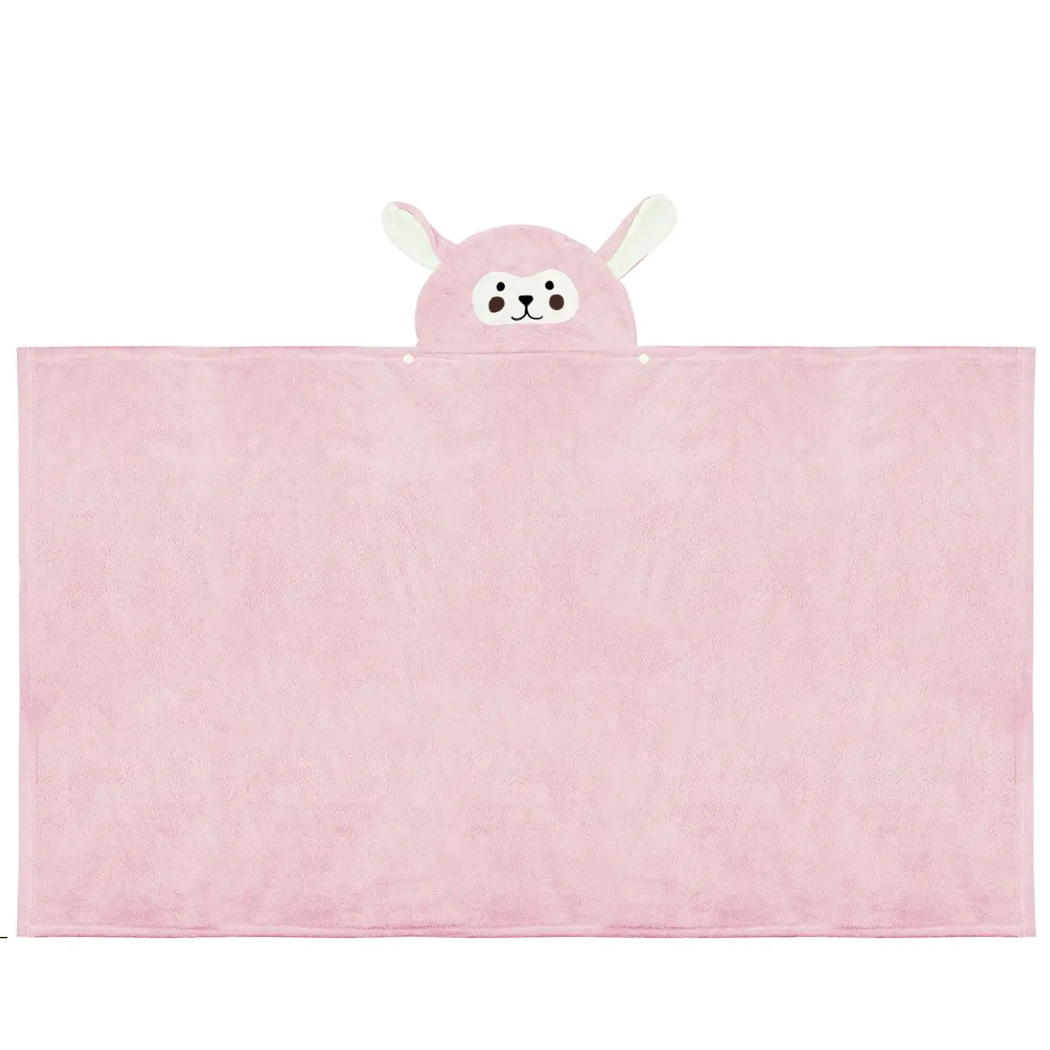 Toalla infantil diseño conejito. Multiusos: toalla de baño, poncho de playa o natación, manta.