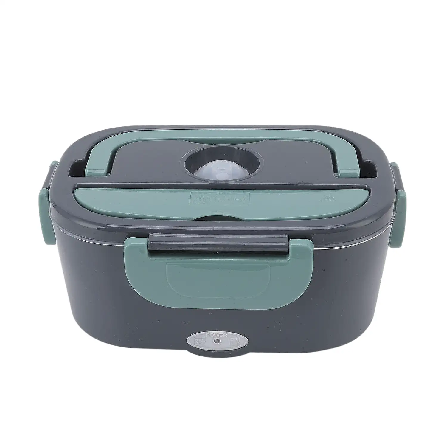 Fiambrera eléctrica de 40W, de1500ml. Calienta tus alimentos en ella. Adaptador de corriente y para coche. Incluye cubiertos y funda.