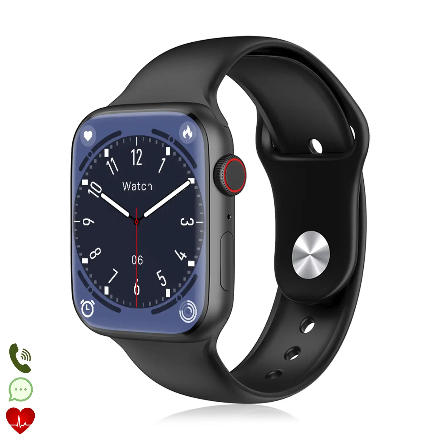 Smartwatch W29 Max con pantalla de 2.1 y modo always on. Monitor cardiaco 24h, O2 en sangre, Termómetro corporal,notificaciones de Apps.