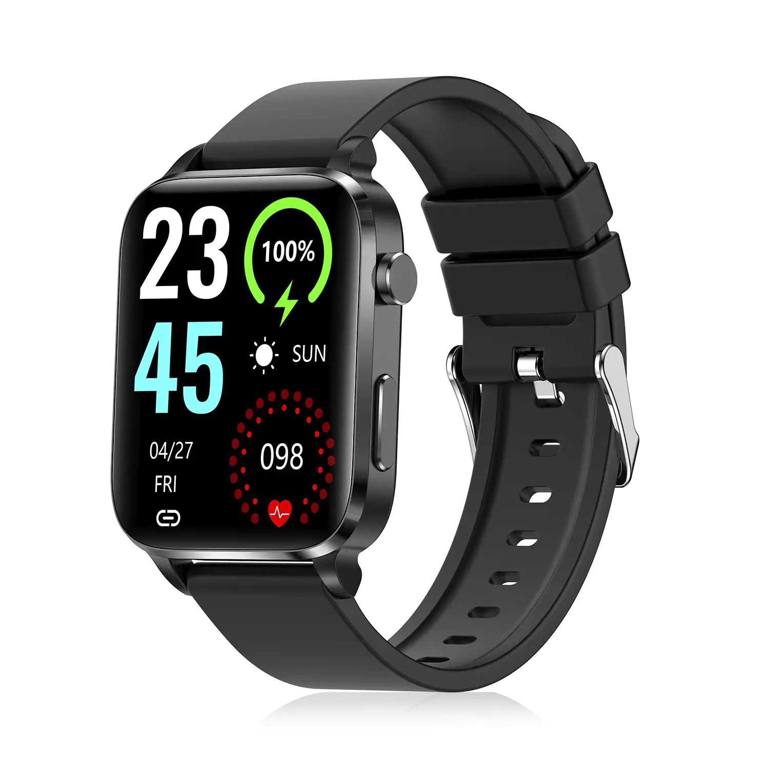 Smartwatch F100 con terapia de salud con láser de doble sonda. Monitor de O2, tensión y termómetro. Varios modos deportivos.