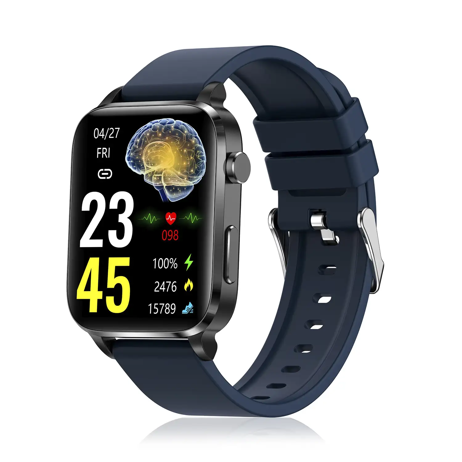 Smartwatch F100 con terapia de salud con láser de doble sonda. Monitor de O2, tensión y termómetro. Varios modos deportivos.