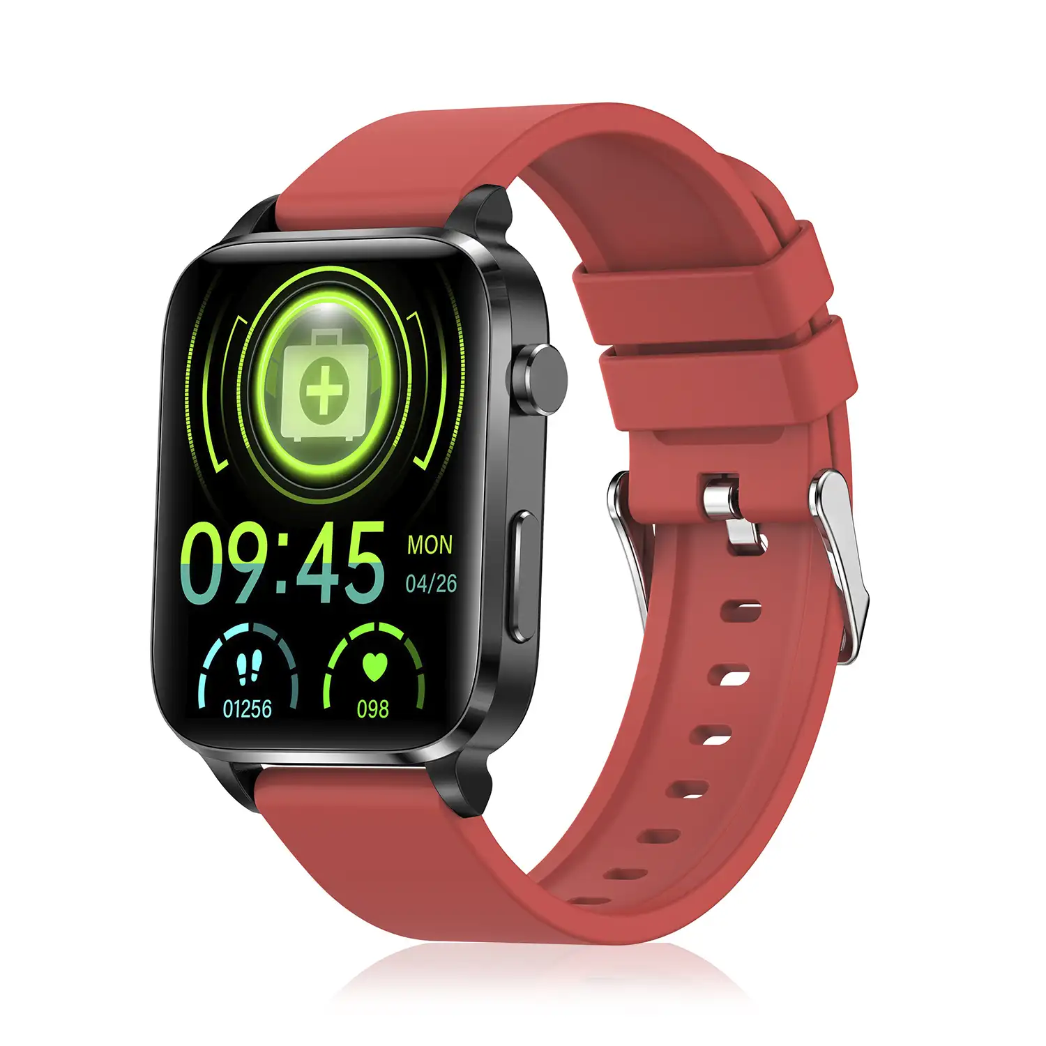 Smartwatch F100 con terapia de salud con láser de doble sonda. Monitor de O2, tensión y termómetro. Varios modos deportivos.