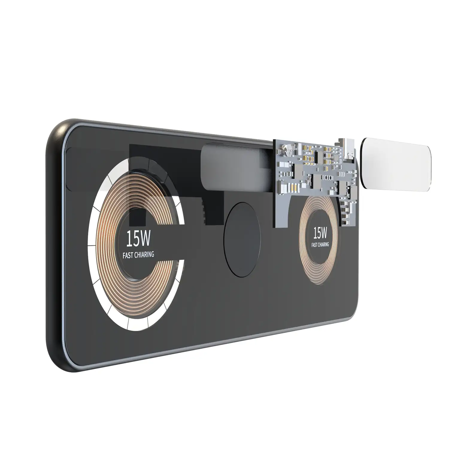 Base de carga inalámbrica de 15W. Qi, Magsafe y Apple Watch. Base de carga triple.