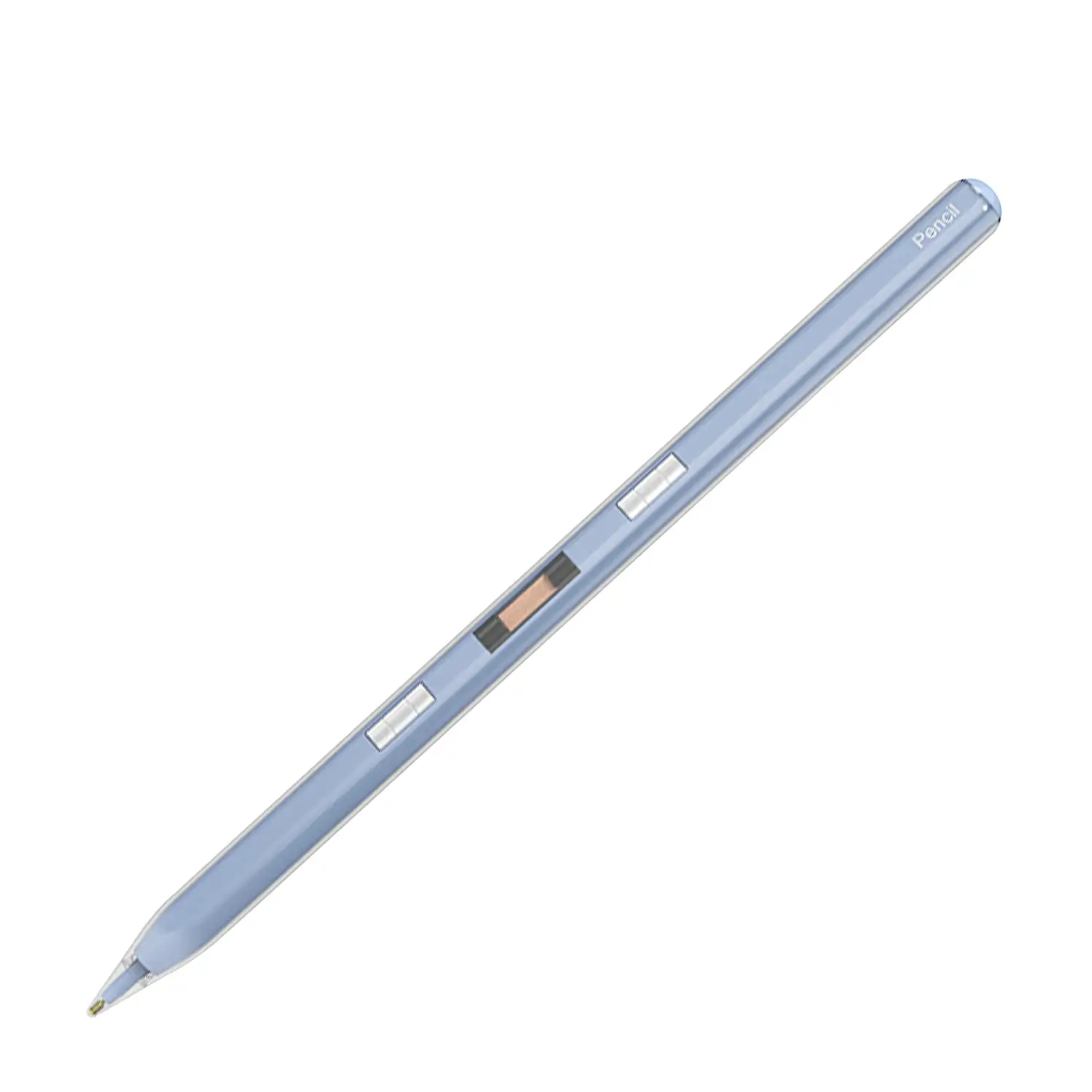Pencil Pen P10S magnético con puntas reemplazables. Inclinable, núcleo de cobre con superconducción. Carcasa transparente.