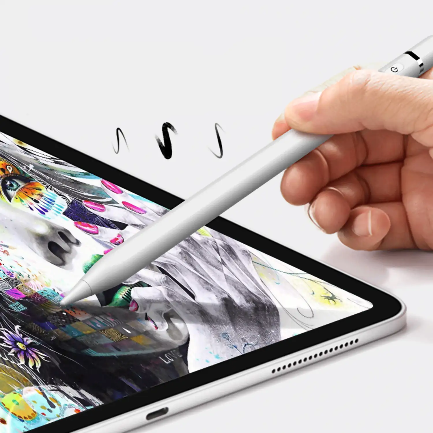 Pencil Pen P7-L para iPad. Apple MFI certificado, con carga Lightning y absorción magnética.