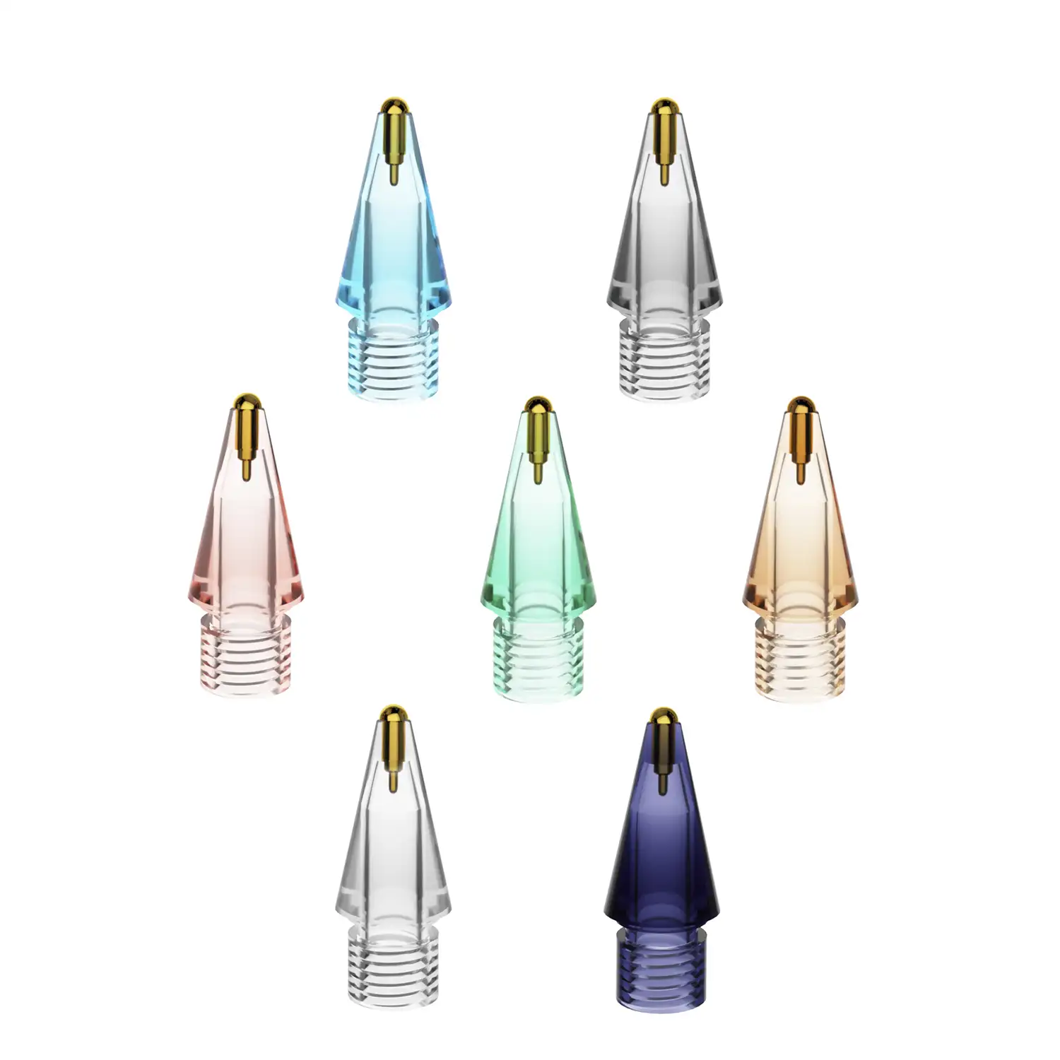 Repuesto de punta de metal para Pencil iPad generacion 1 y 2. Transparente. Colores aleatorios.