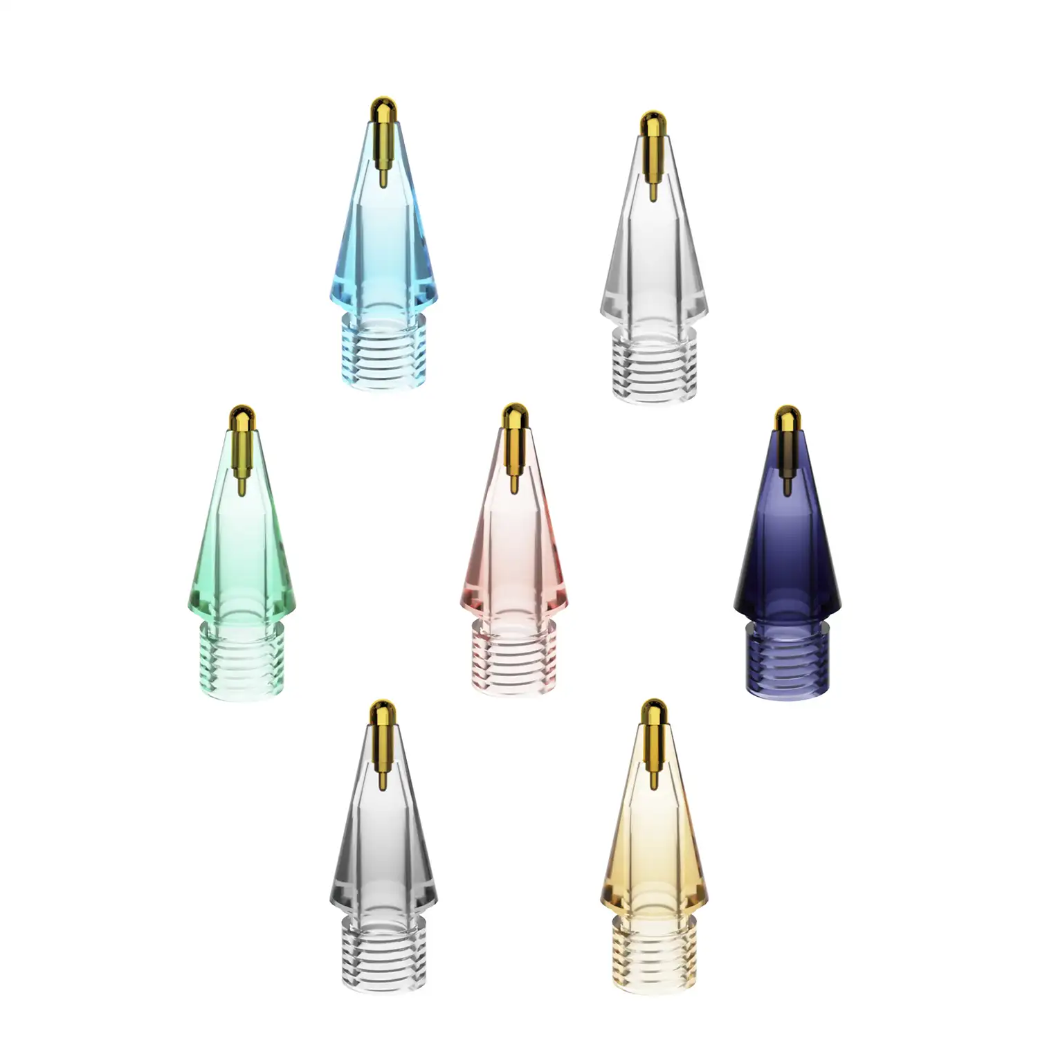 Repuesto de punta de metal para Pencil iPad generacion 1 y 2. Transparente. Colores aleatorios.