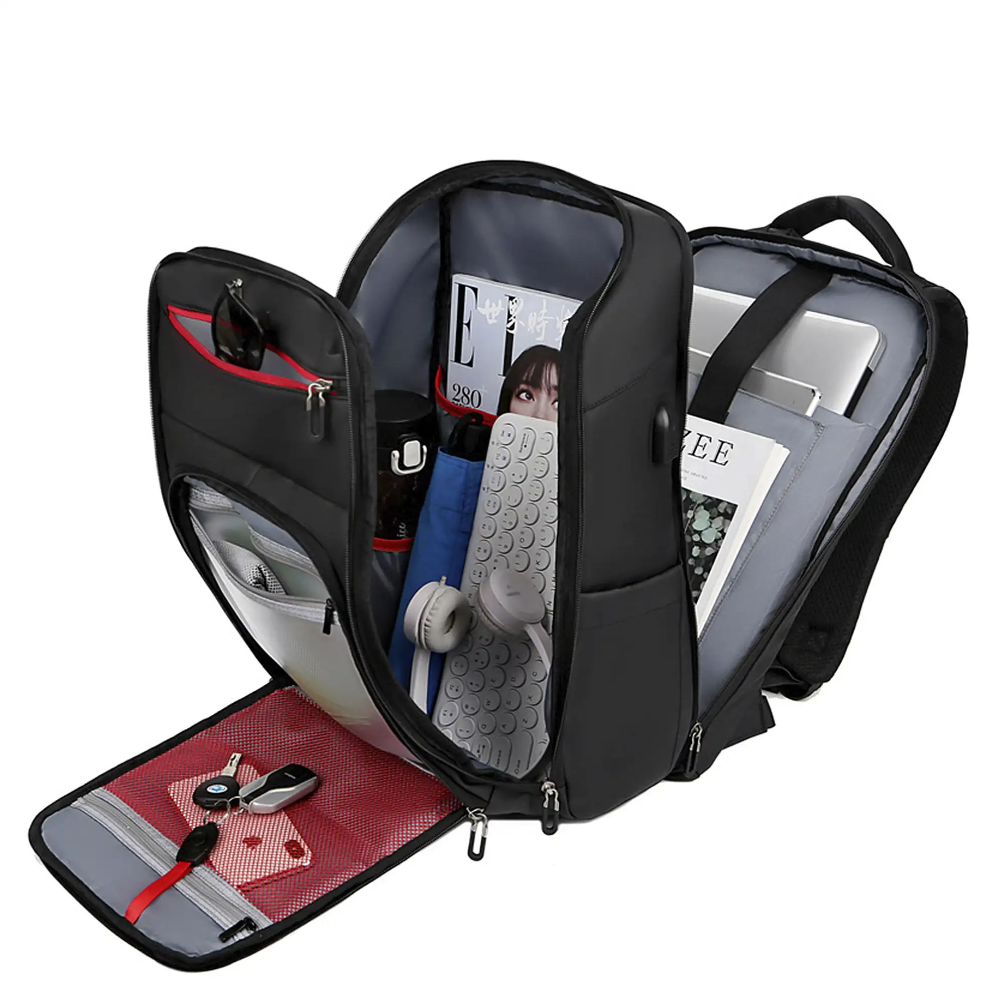 Mochila para Laptop con interfaz de carga USB.