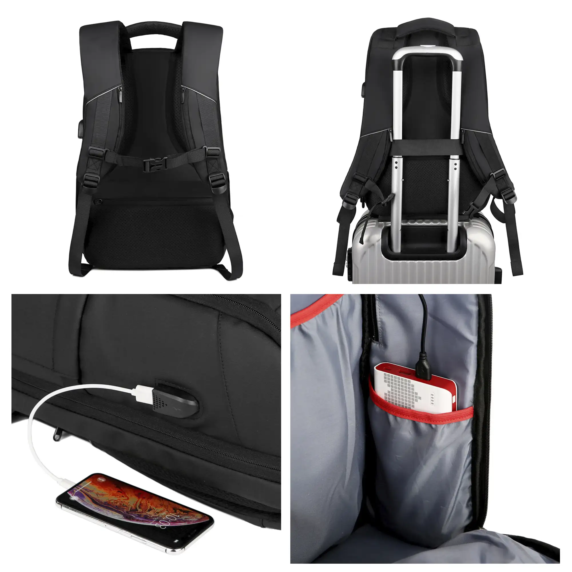 Mochila para Laptop con interfaz de carga USB.