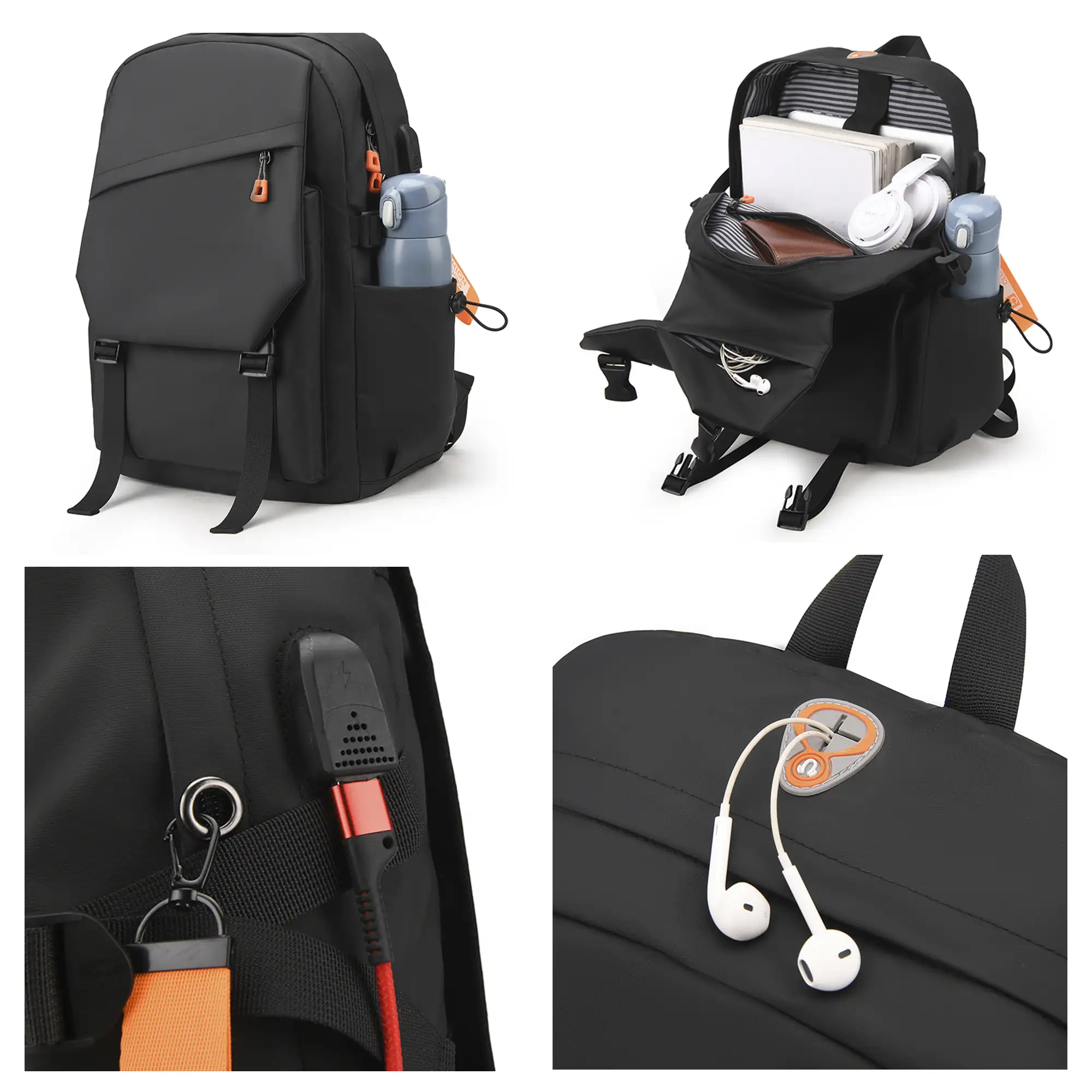 Mochila para Laptop con interfaz de carga USB.