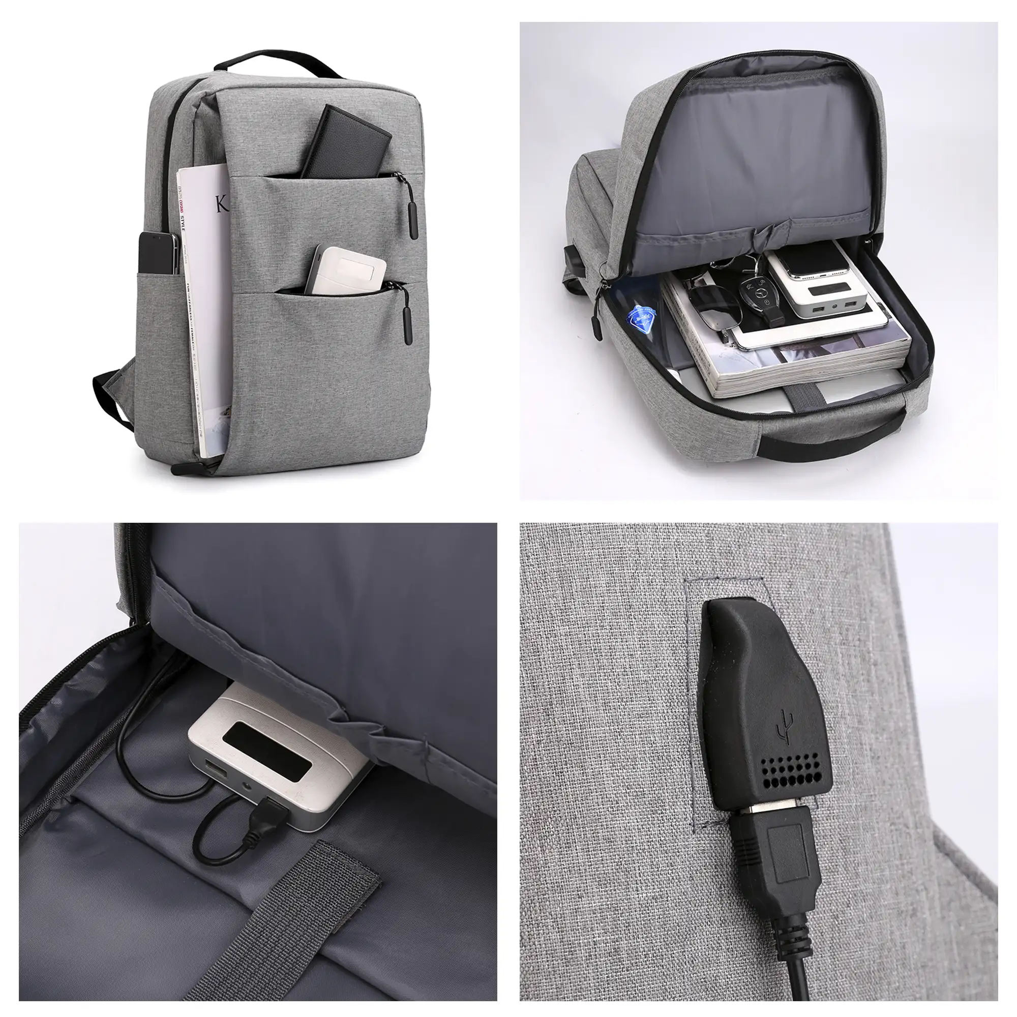Mochila para Laptop con interfaz de carga USB.