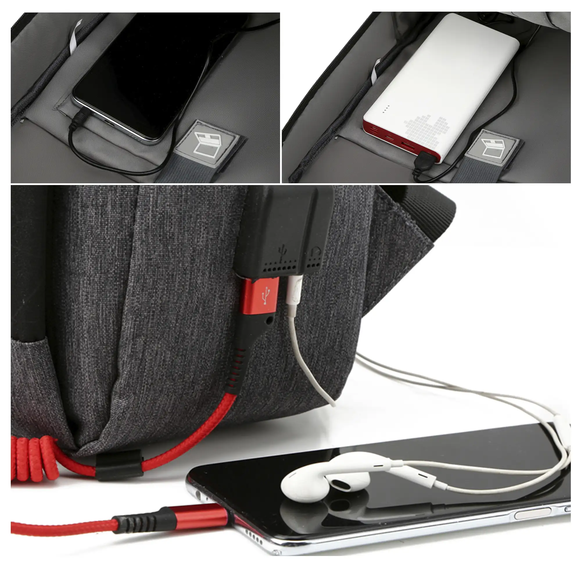 Mochila para Laptop con interfaz de carga USB.