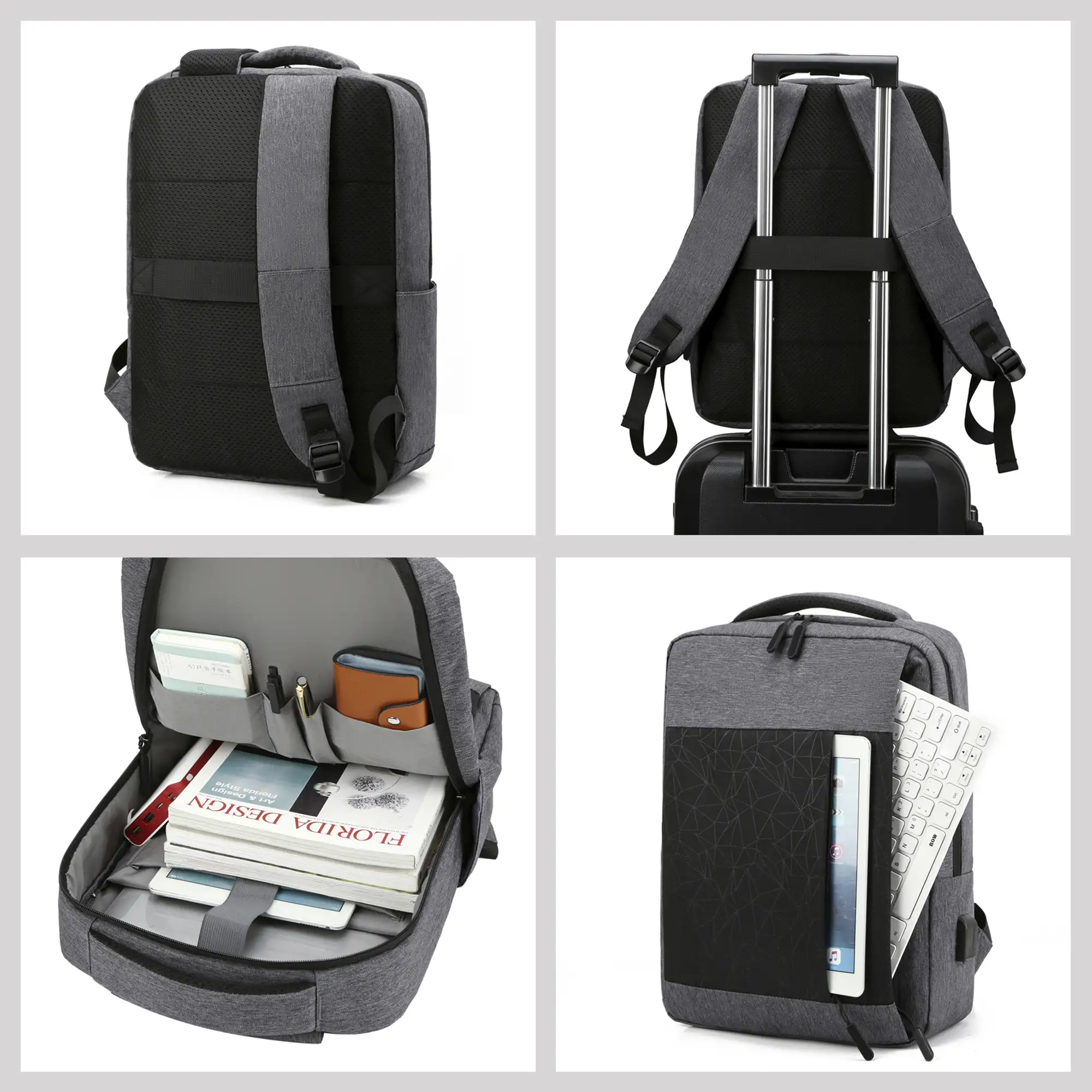 Mochila para Laptop con interfaz de carga USB.