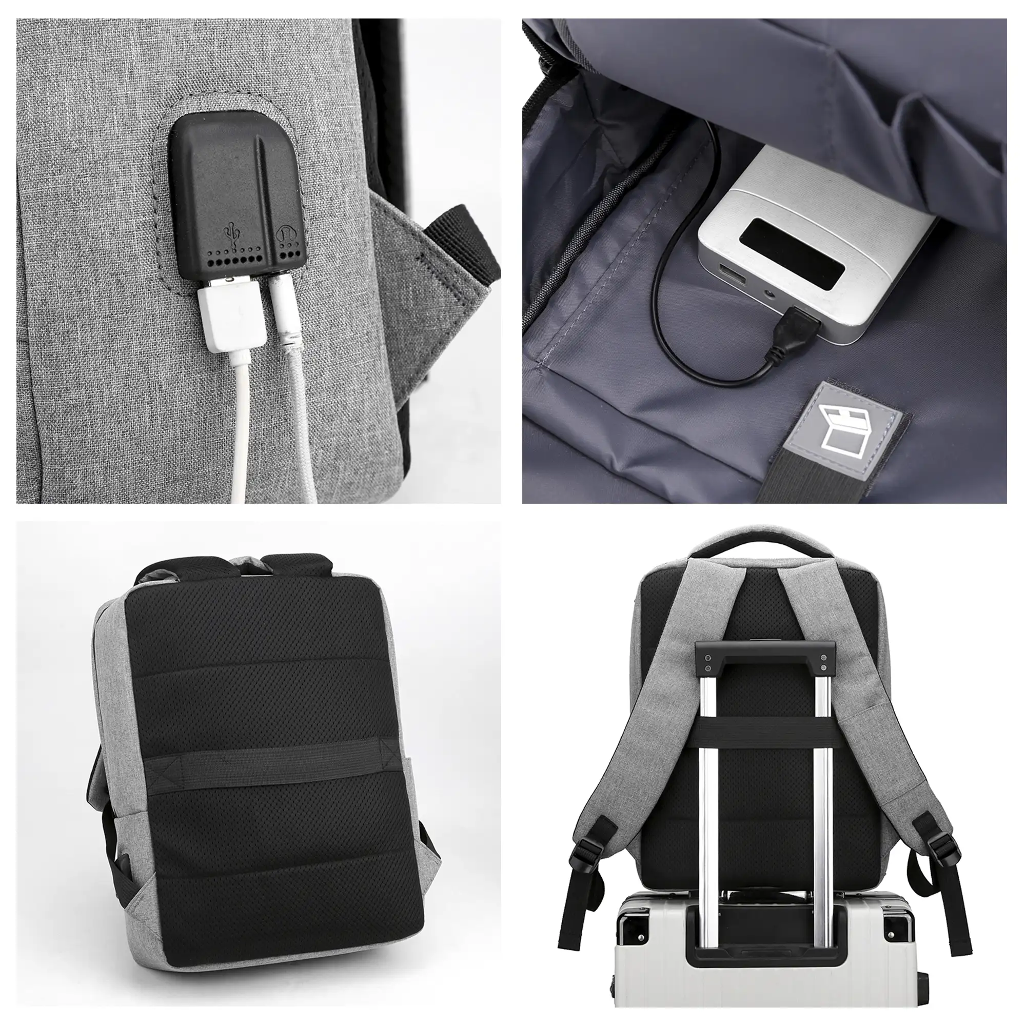 Mochila para Laptop con interfaz de carga USB.