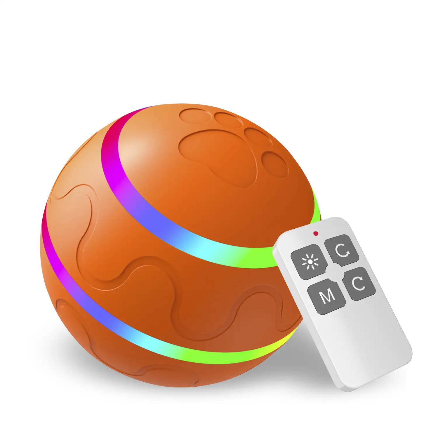 Bola rebotadora. Juguete interactivo inteligente para perros y mascotas. Luz activada por movimiento.