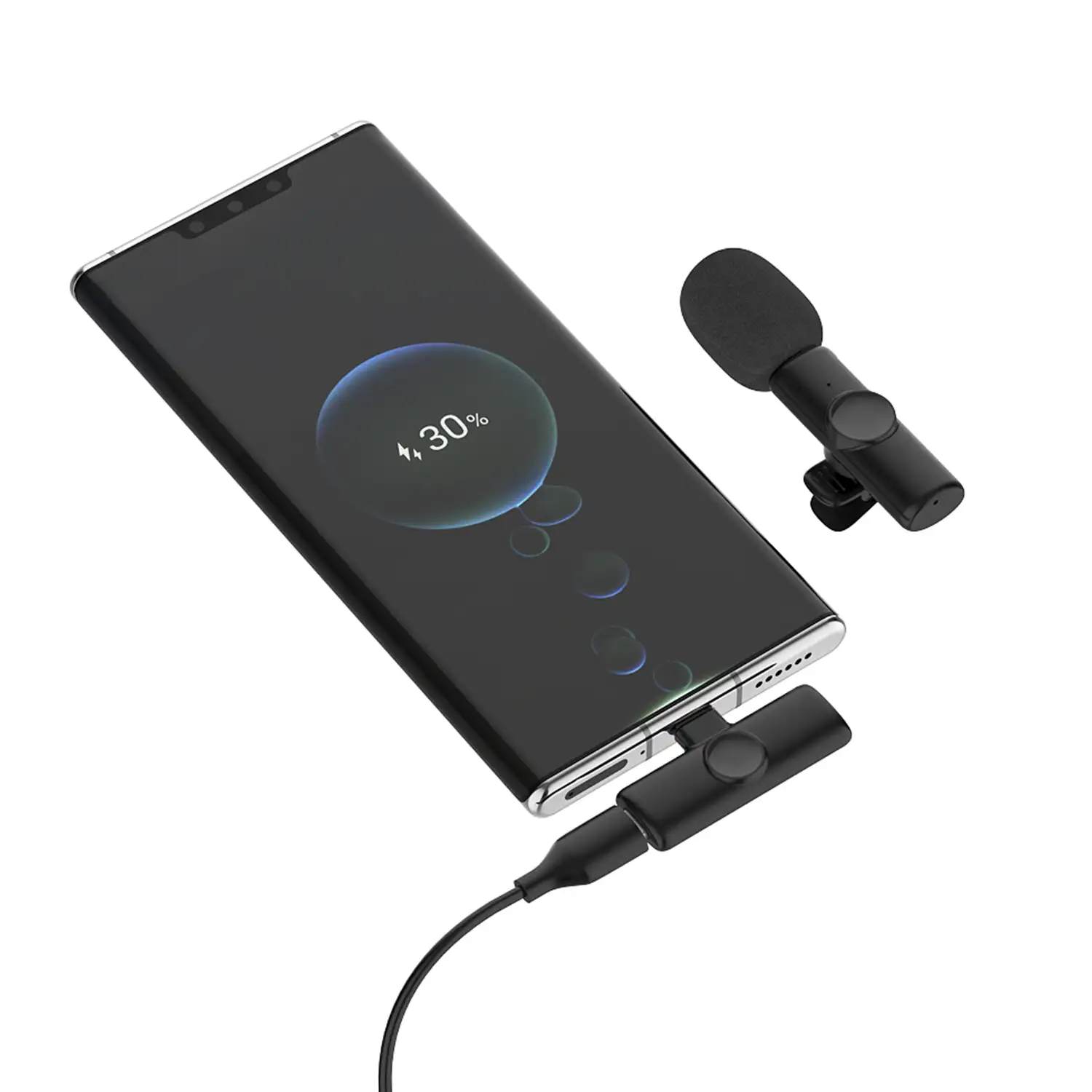 Micro de solapa K11, Plug & Play. Reducción de ruido, bajo retardo, inalámbrico, 2.4GHz. Para iOS y Android.