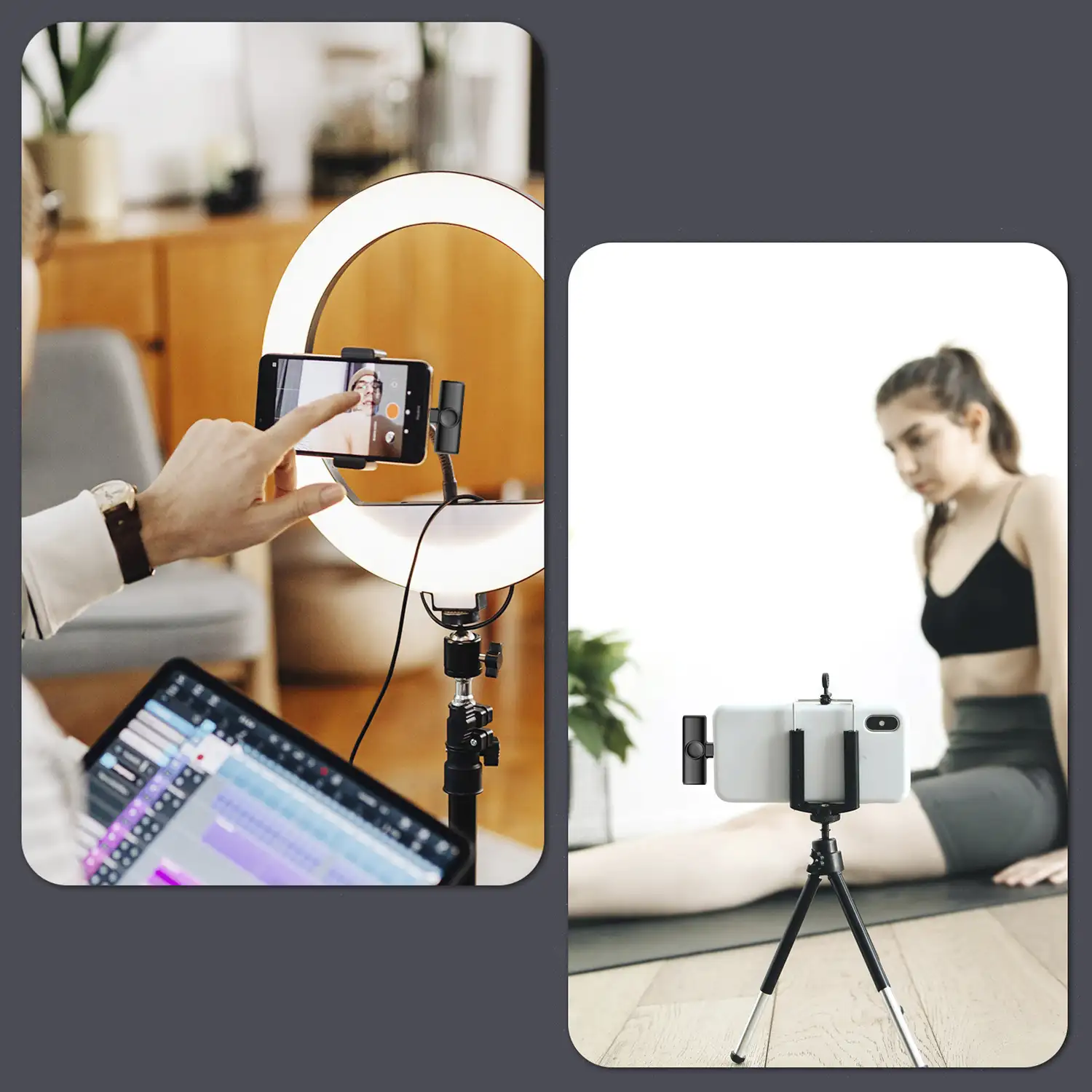 Micro de solapa K11, Plug & Play. Reducción de ruido, bajo retardo, inalámbrico, 2.4GHz. Para iOS y Android.