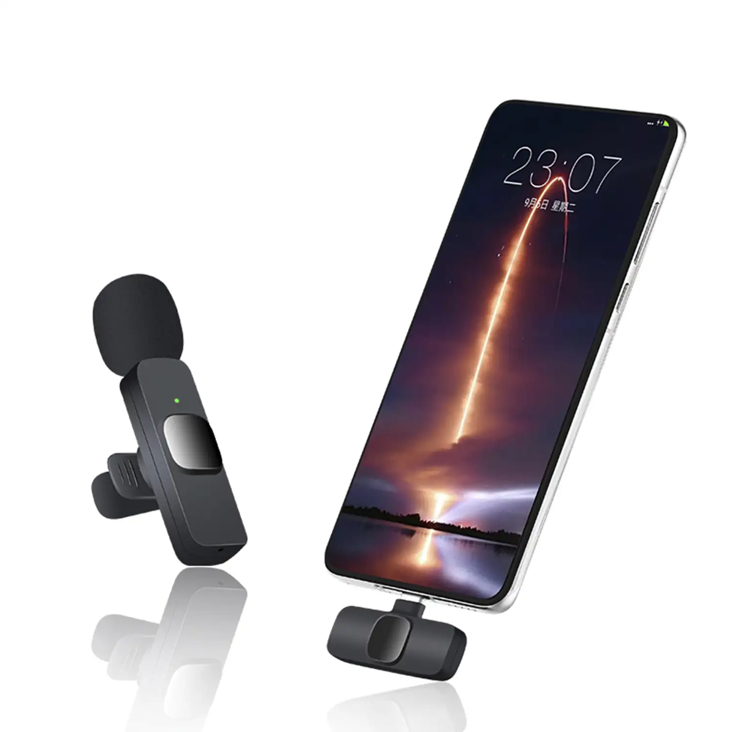 Micrófono inalámbrico profesional K9 de difusión. Para iPhone, Android, PC.