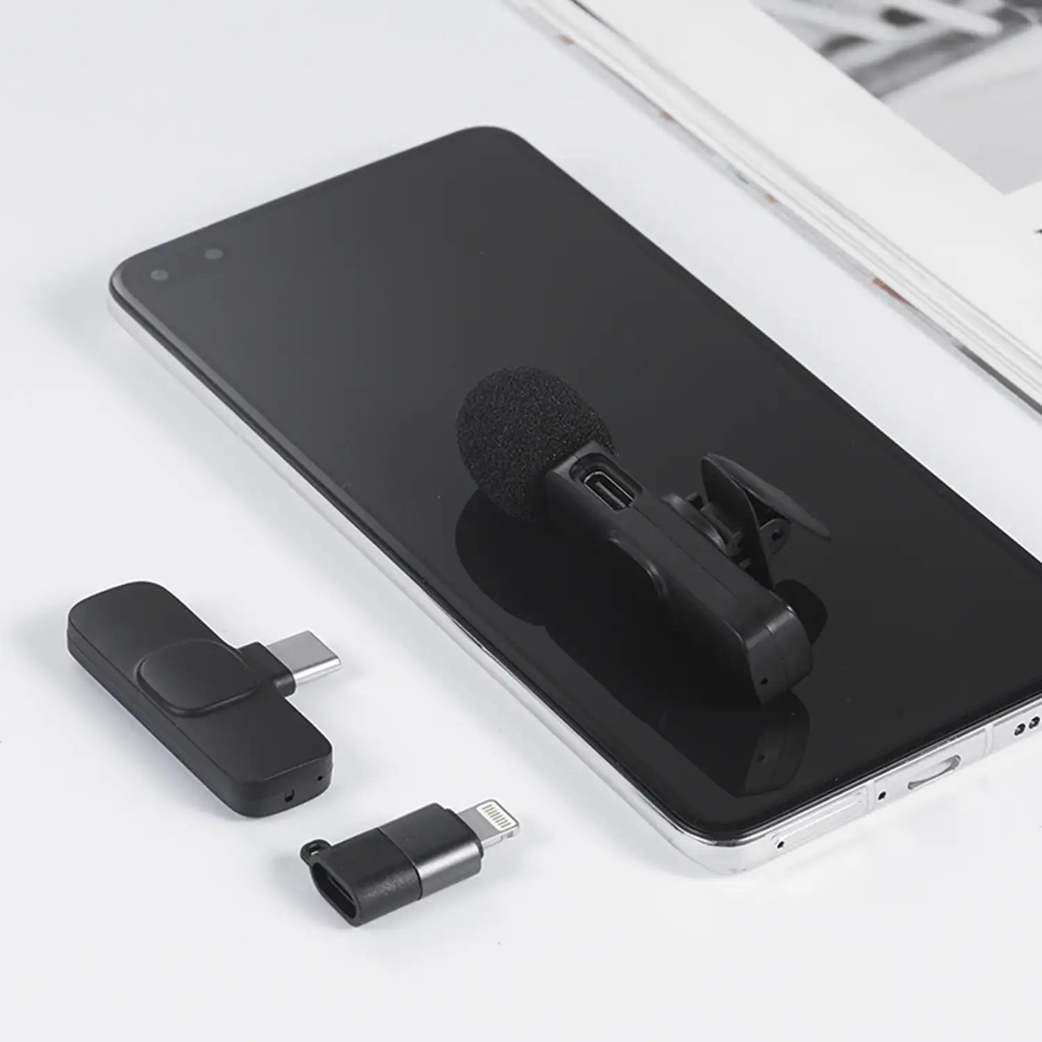 Micrófono inalámbrico profesional K9 de difusión. Para iPhone, Android, PC.