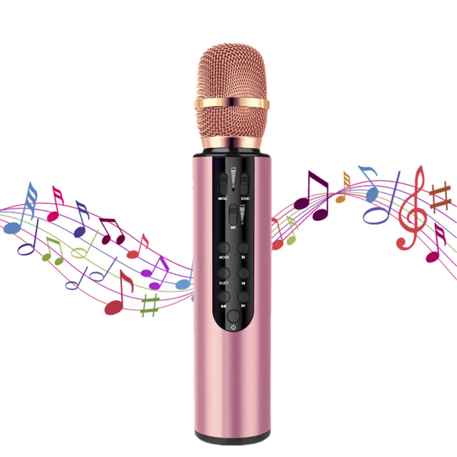 Micrófono Karaoke con altavoz incorporado, Bluetooth 5.0. Batería de 2000mAh. Tipo condensador.