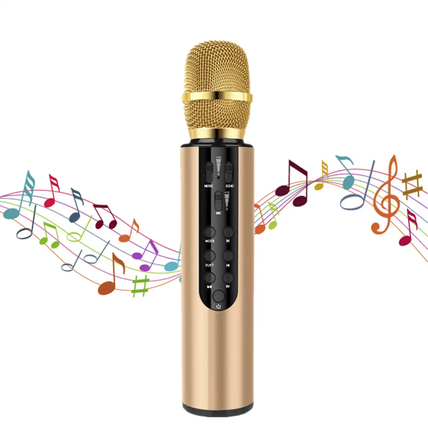 Micrófono Karaoke con altavoz incorporado, Bluetooth 5.0. Batería de 2000mAh. Tipo condensador.