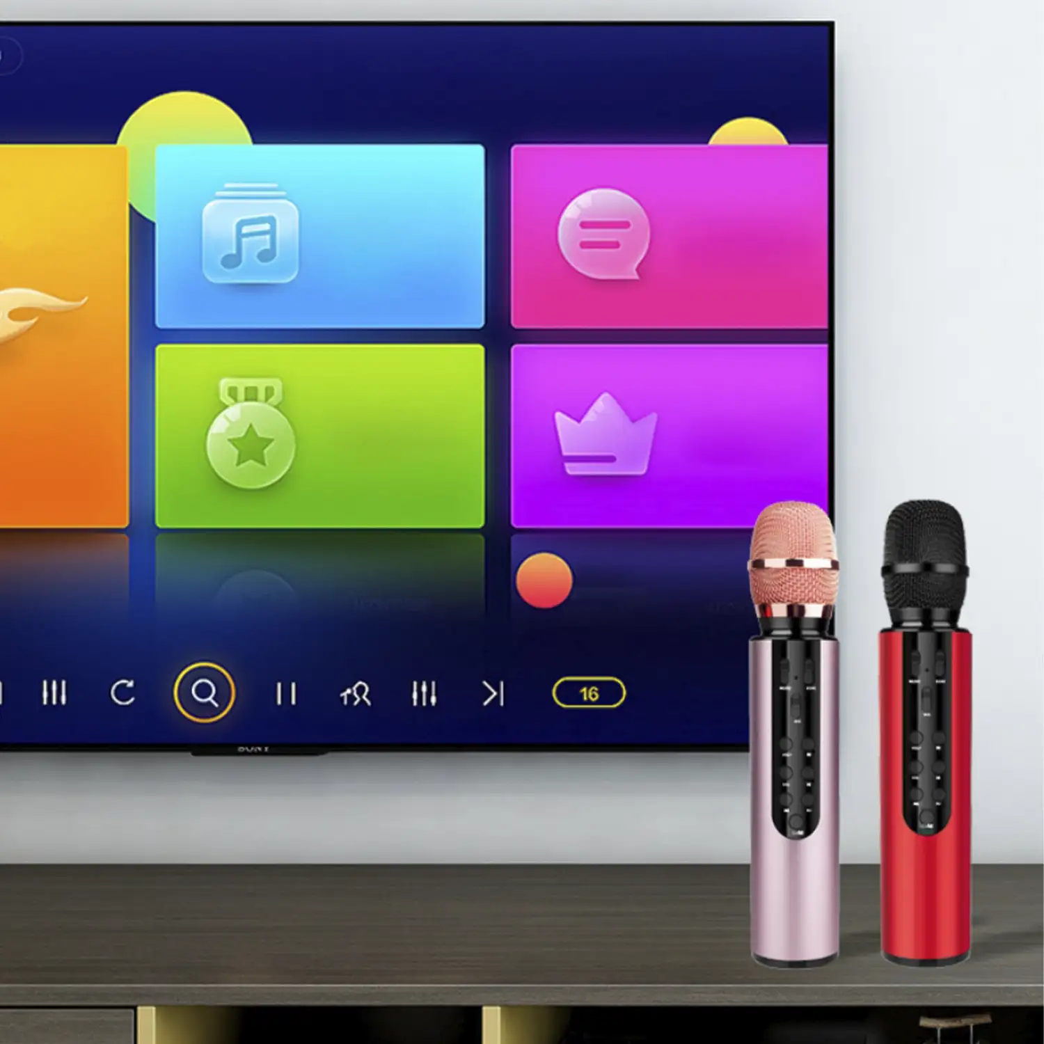 Micrófono Karaoke con altavoz incorporado, Bluetooth 5.0. Batería de 2000mAh. Tipo condensador.