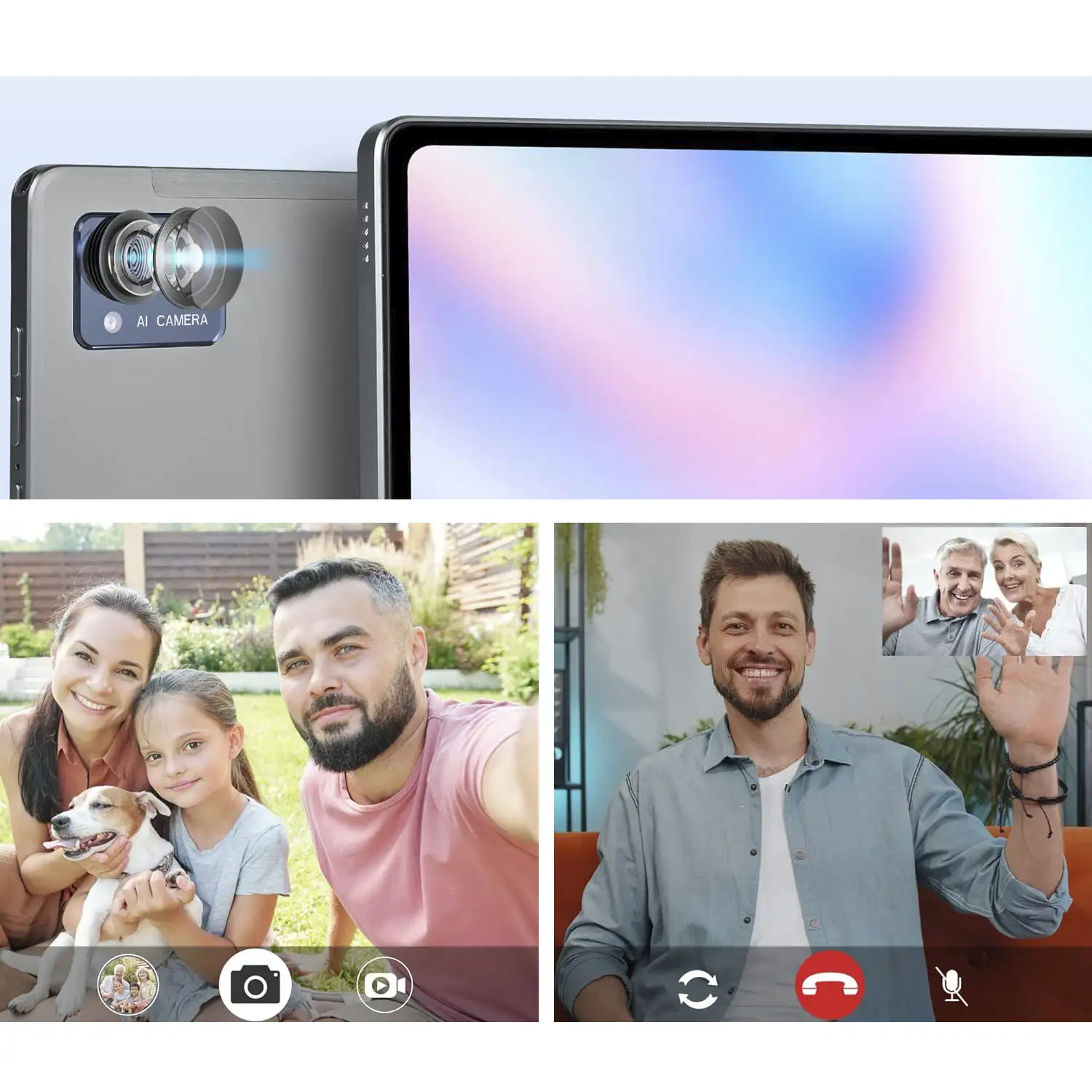Tablet 4G WiFi. SO Android 13. Pantalla 10,3'' resolución 2K. UNISOC T616, Octa-core ARM-Cortex 6GB RAM + 128GB. Doble cámara 5 + 13mpx.