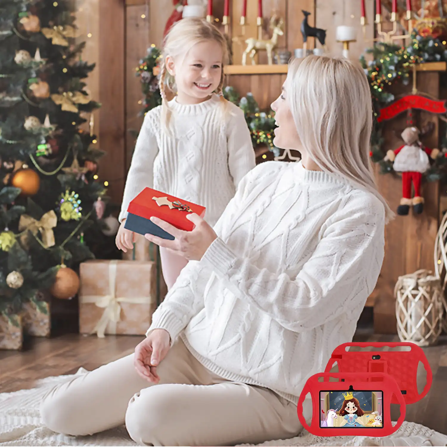 Tablet Infantil Q8 WiFi. SO Android 10 con IWAWA. Pantalla 7'' 1024x600px. Allwinner A100,ARM Cortex™-A53 Quad-Core,1.6Ghz 2GB RAM + 32GB. Doble cámara, carcasa de silicona.