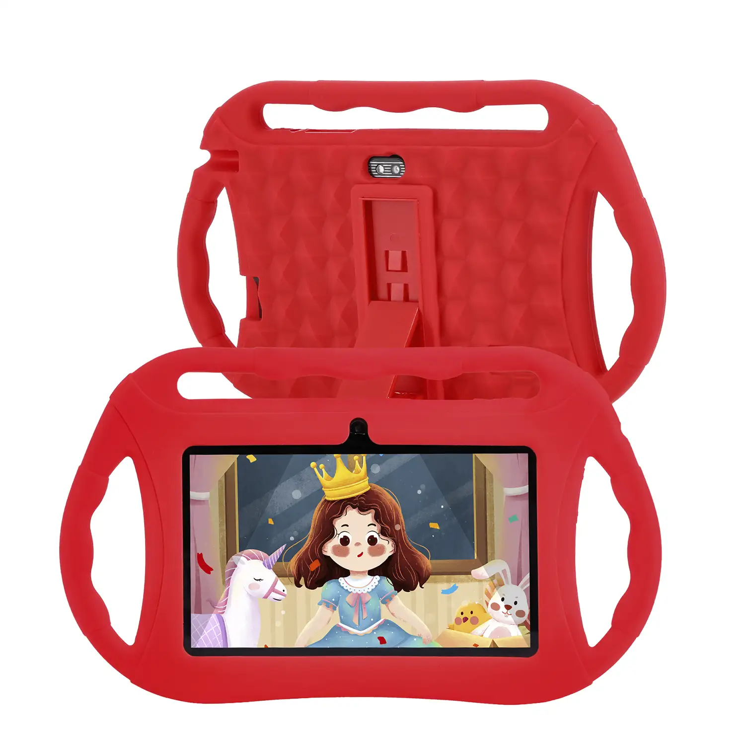 Tablet Infantil Q8 WiFi. SO Android 10 con IWAWA. Pantalla 7'' 1024x600px. Allwinner A100,ARM Cortex™-A53 Quad-Core,1.6Ghz 2GB RAM + 32GB. Doble cámara, carcasa de silicona.