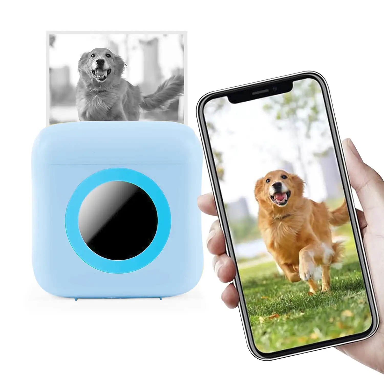 Mini impresora térmica Bluetooth portátil, compatible con Android e iOS. Con batería de 1200mAh.