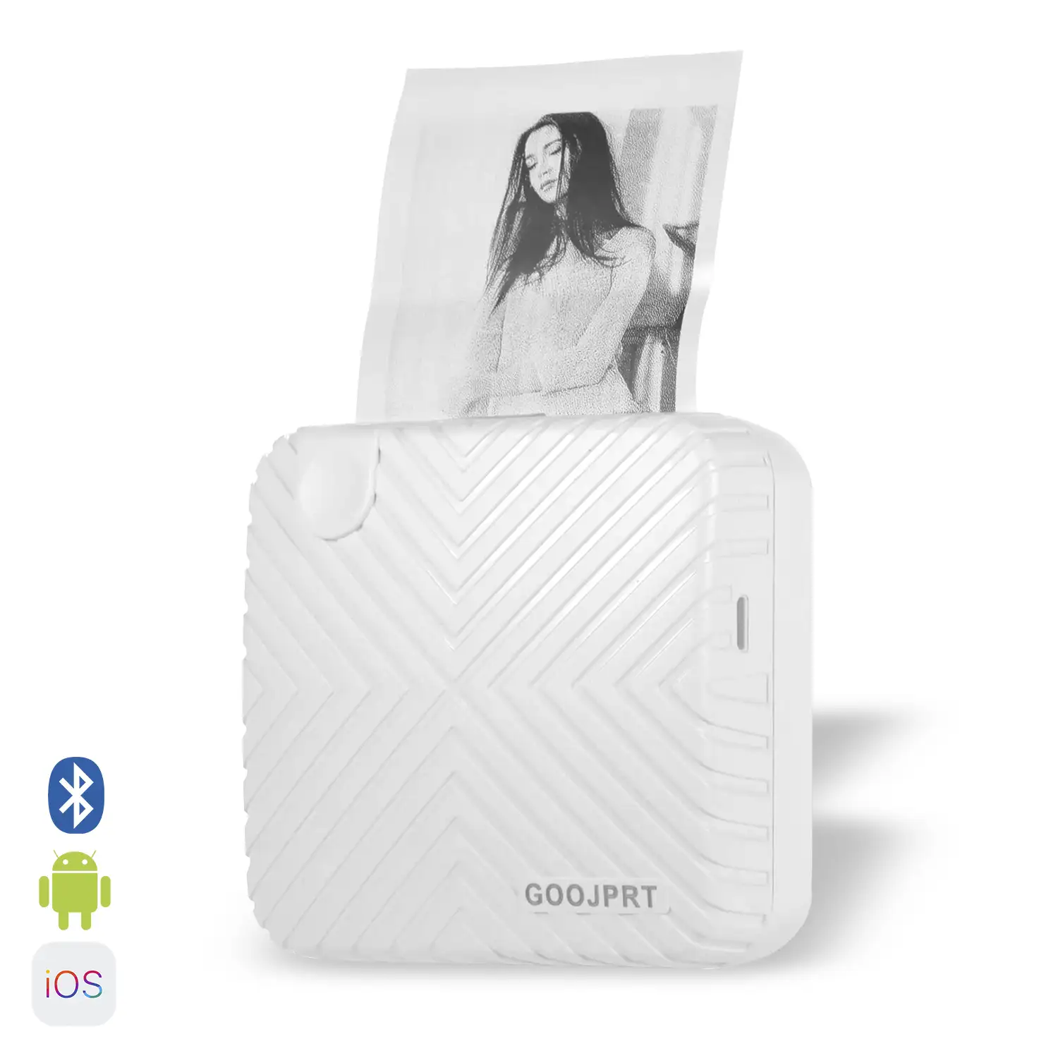 Mini impresora térmica Bluetooth portátil, compatible con Android e iOS. 203dpi.
