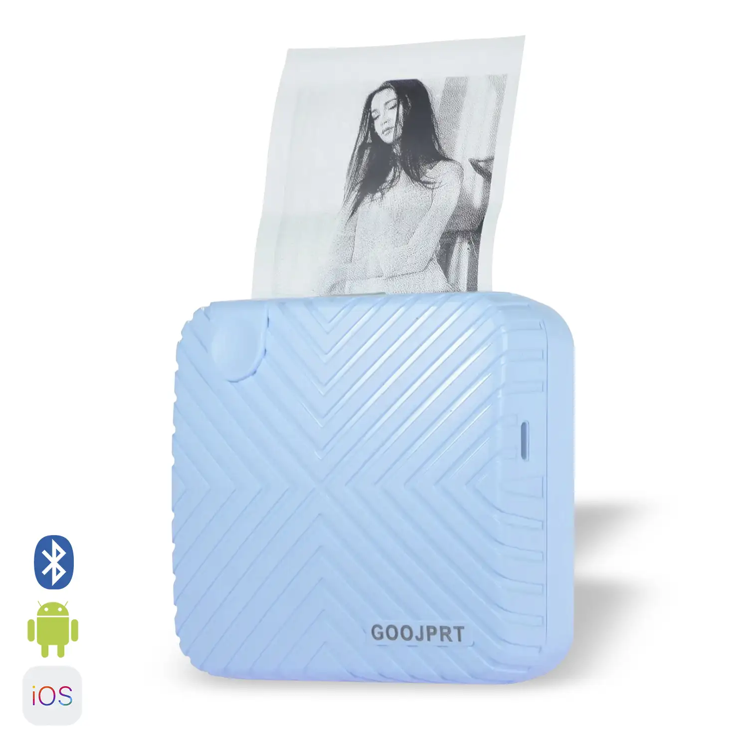 Mini impresora térmica Bluetooth portátil, compatible con Android e iOS. 203dpi.