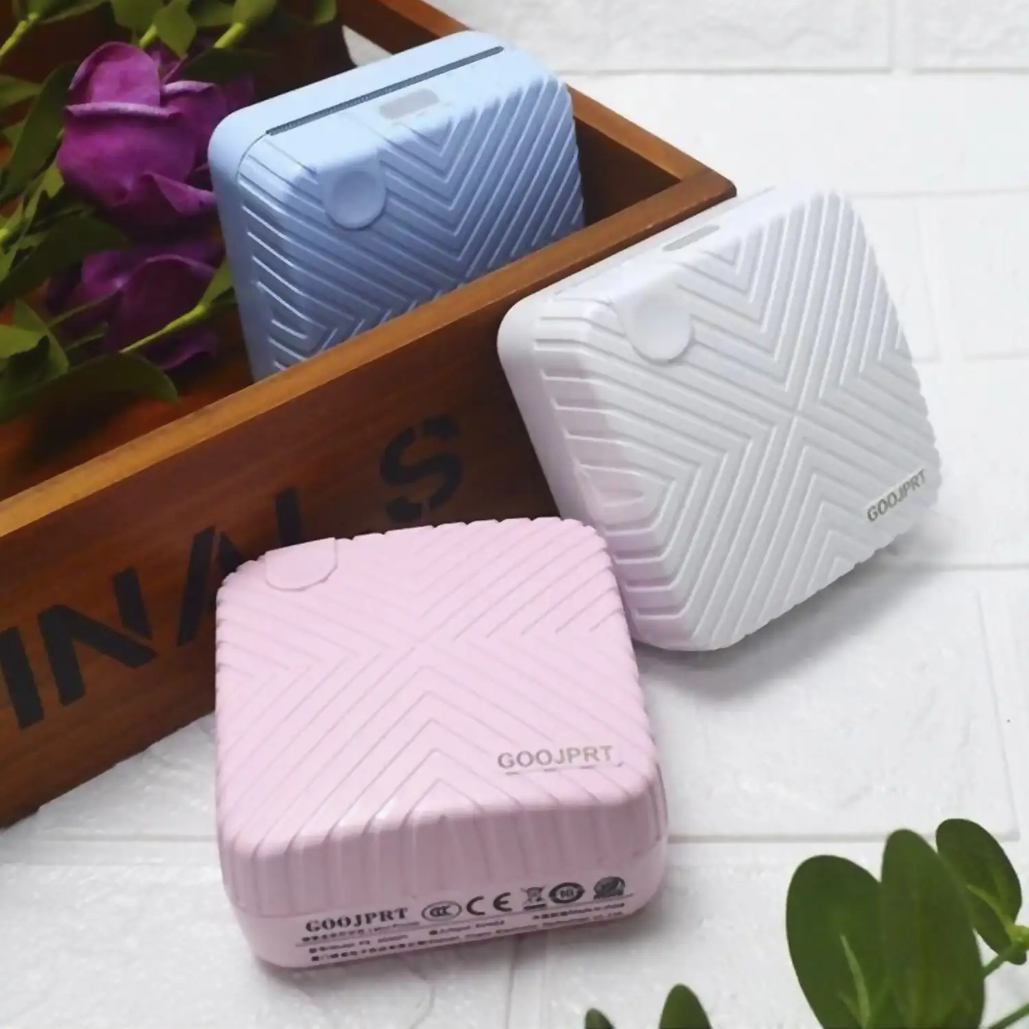 Mini impresora térmica Bluetooth portátil, compatible con Android e iOS. 203dpi.